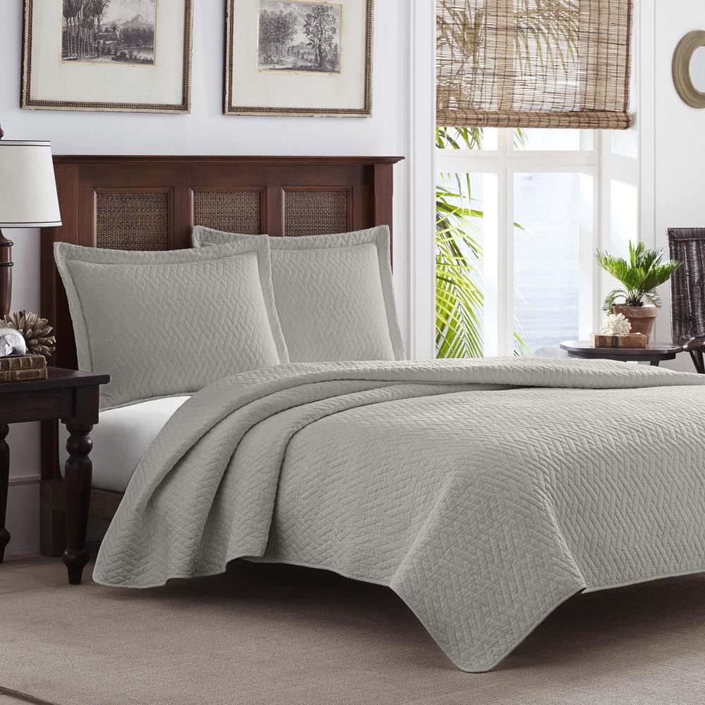 Pelican Grey Twin Quilt Set, Tommy Bahama Twin Bed