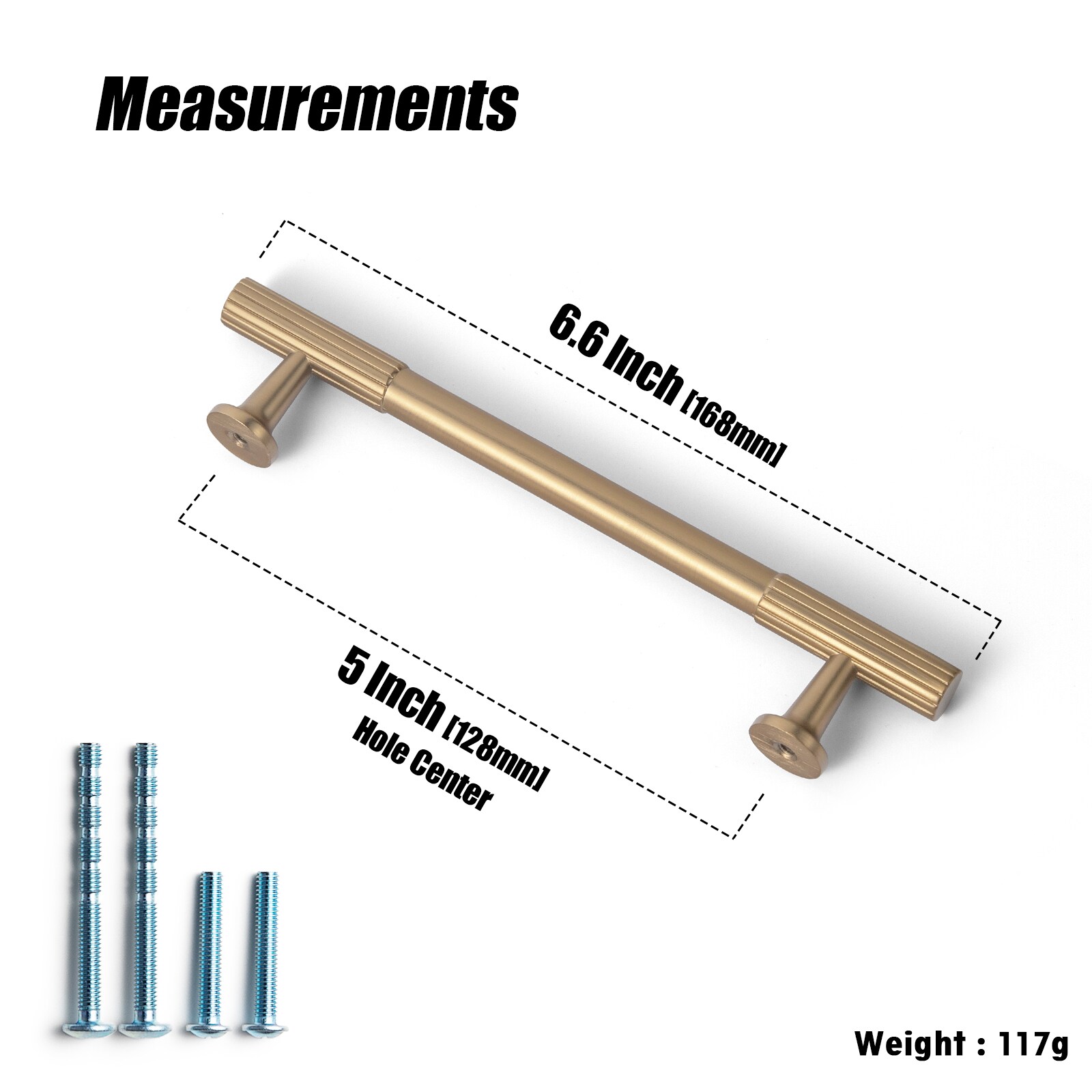 Miaokesen 9596UBR-128 Cabinet-Pulls - View #2