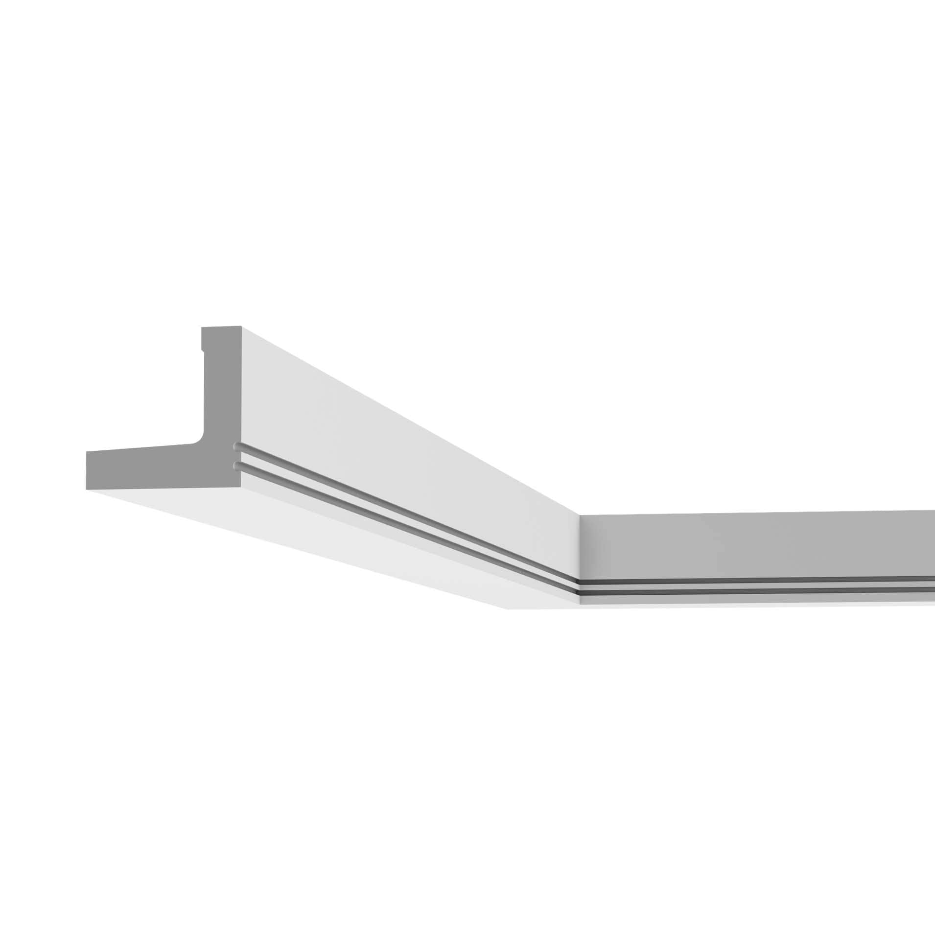Primed White Polyurethane Crown Moulding for Ceilings
