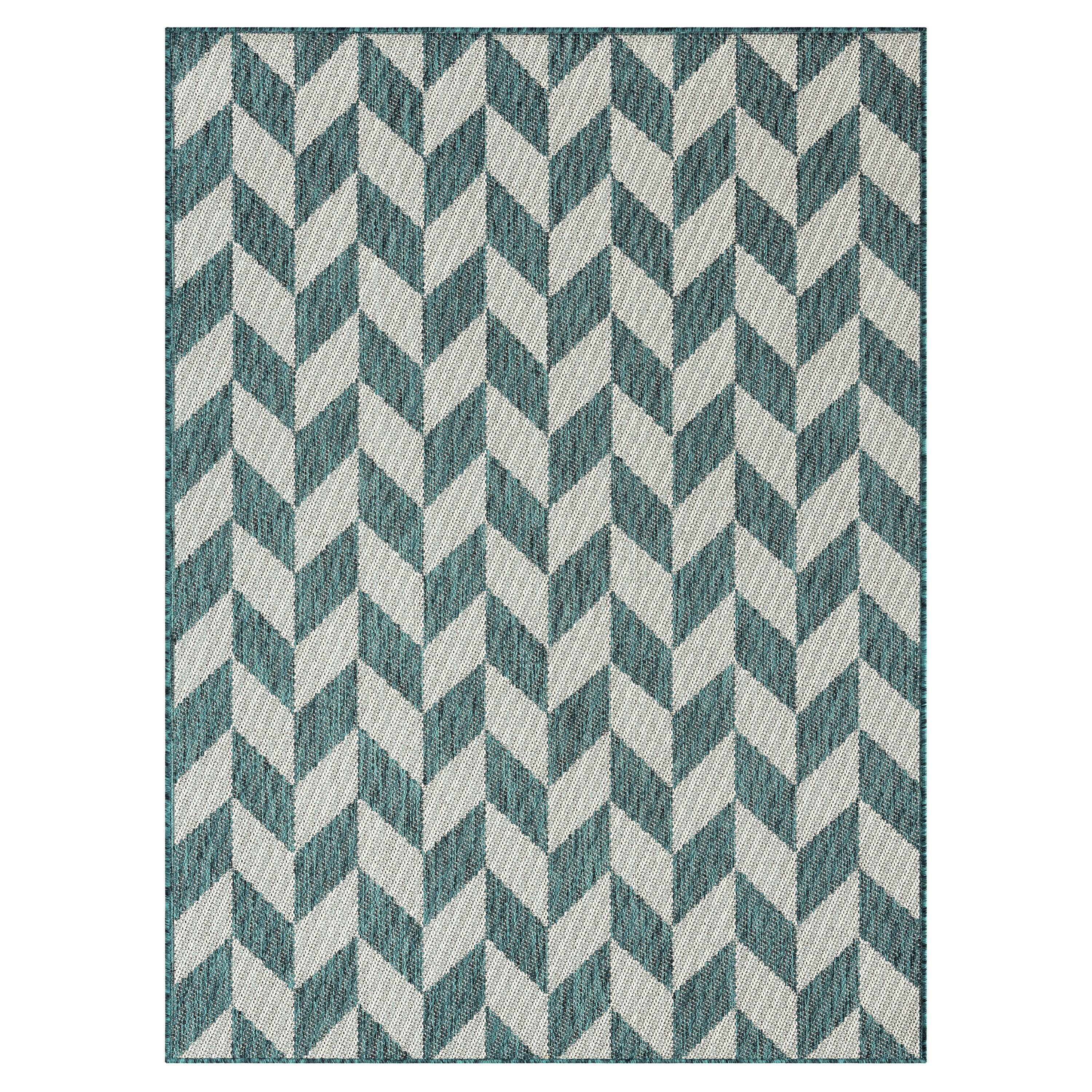 Nicole Miller 1-4554-281 8 x 10 (ft) Loomed Polypropylene Green Rectangular Indoor/Outdoor French Country Area rug