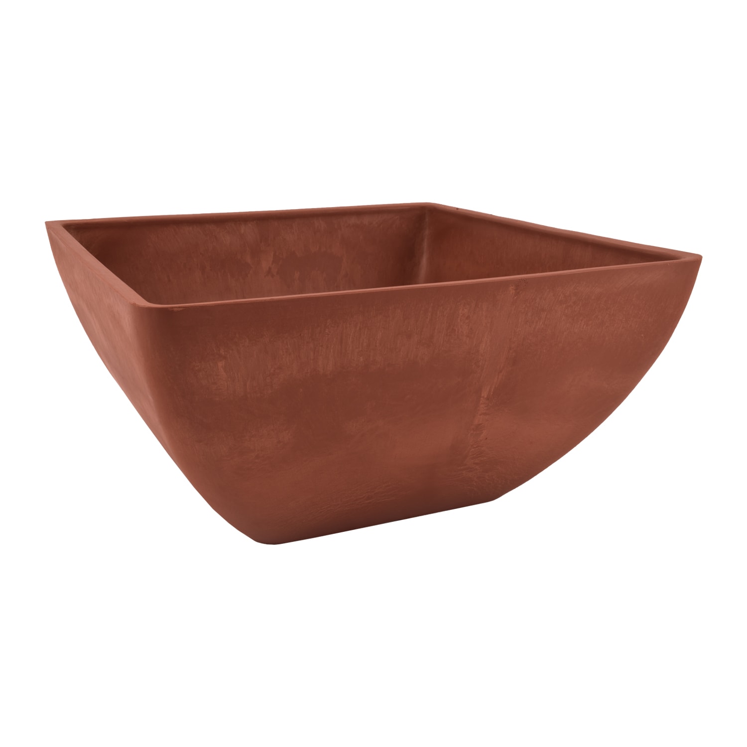 Arcadia Garden Products FBD30TC Square 8.0-in W Small Orange Plastic Indoor/Outdoor Planter