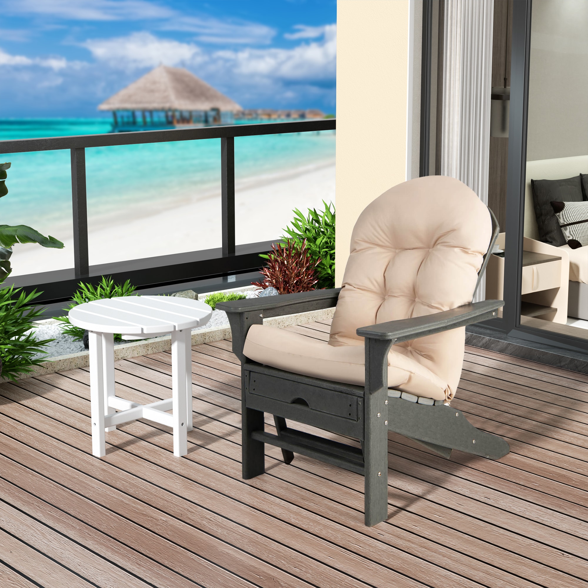 WELLFOR TDJ10877WH Patio-Furniture-Cushions - View #3