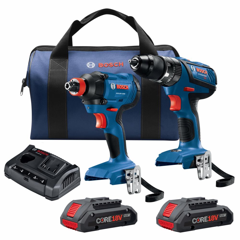 Bosch GXL18V-237B25 2-Tool Power Tool Combo Kit (2-Batteries Included and Charger Included)