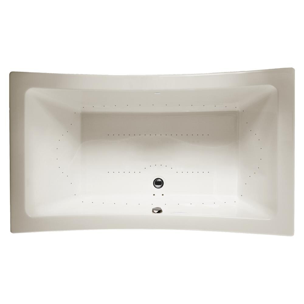 Jacuzzi ALL7236ACR5CXY Allusion 36-in W x 72-in L Oyster Acrylic Rectangular Front Center Drain Drop-In Air Bath
