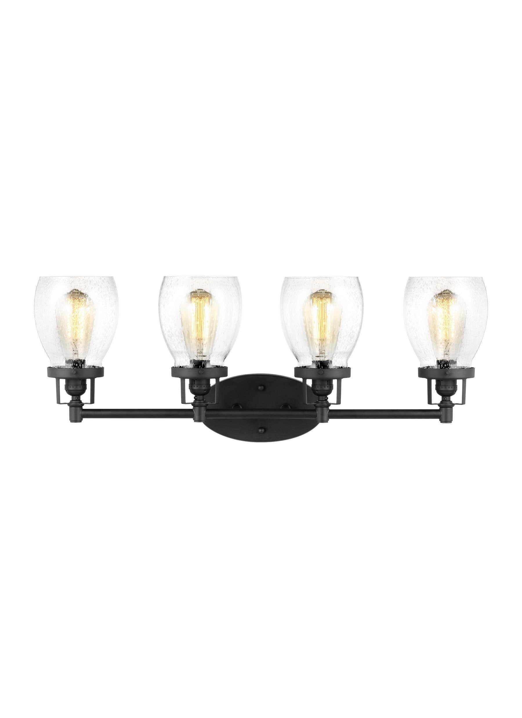 Generation Lighting 4414504-112 Belton 28.75-in 4 -Light Black Transitional Vanity light
