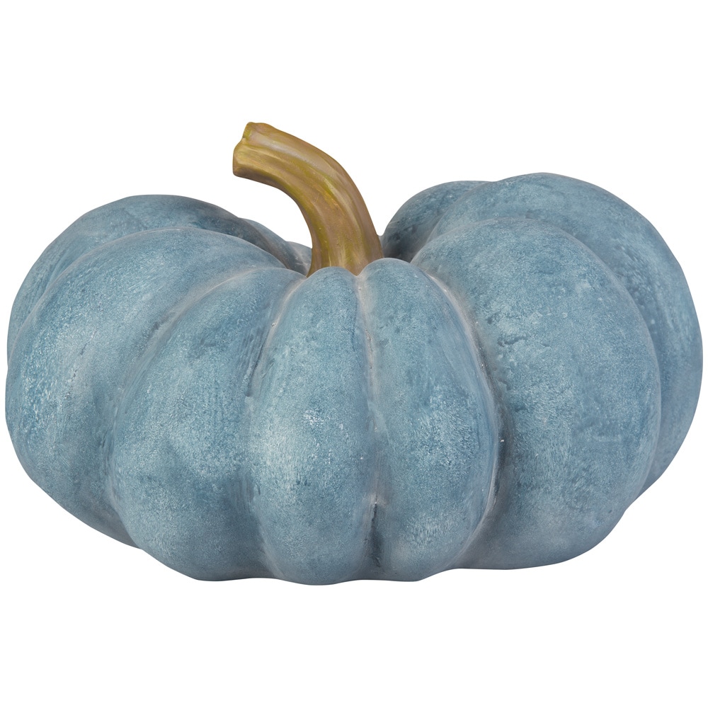 1.5 Linen Dusty Blue Pumpkin Ribbon: White (10 Yards) [61324-09-45] 