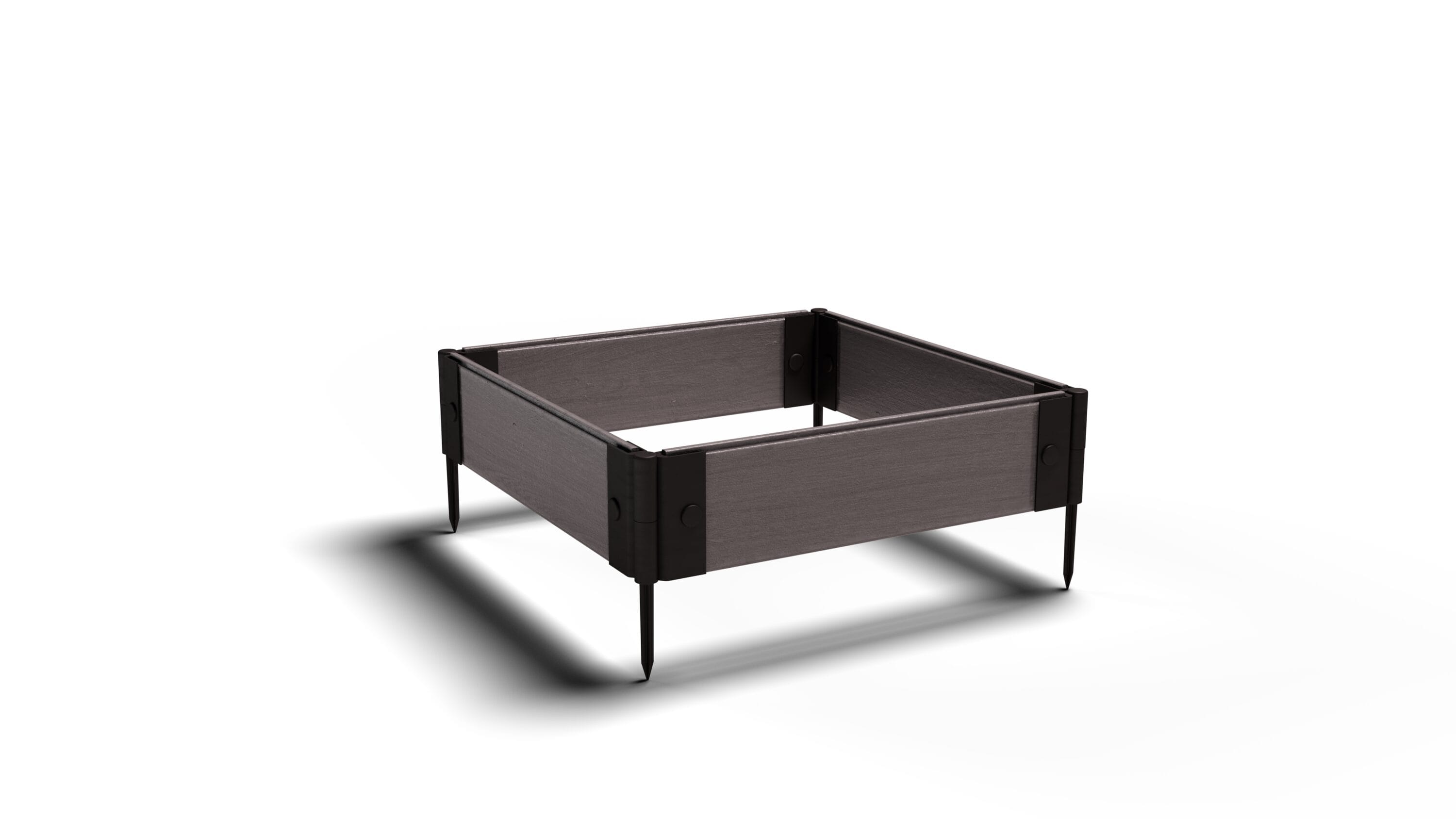 Natures Composites 100133SG22000 Square 6.25-Inches W Large Gray Mixed/Composite Indoor/Outdoor Garden bed with Drainage Holes