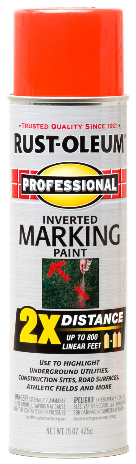 Rust-Oleum Professional 2x marking paint Red-orange Oil-based Marking Paint  (Spray Can) in the Marking Paint department at