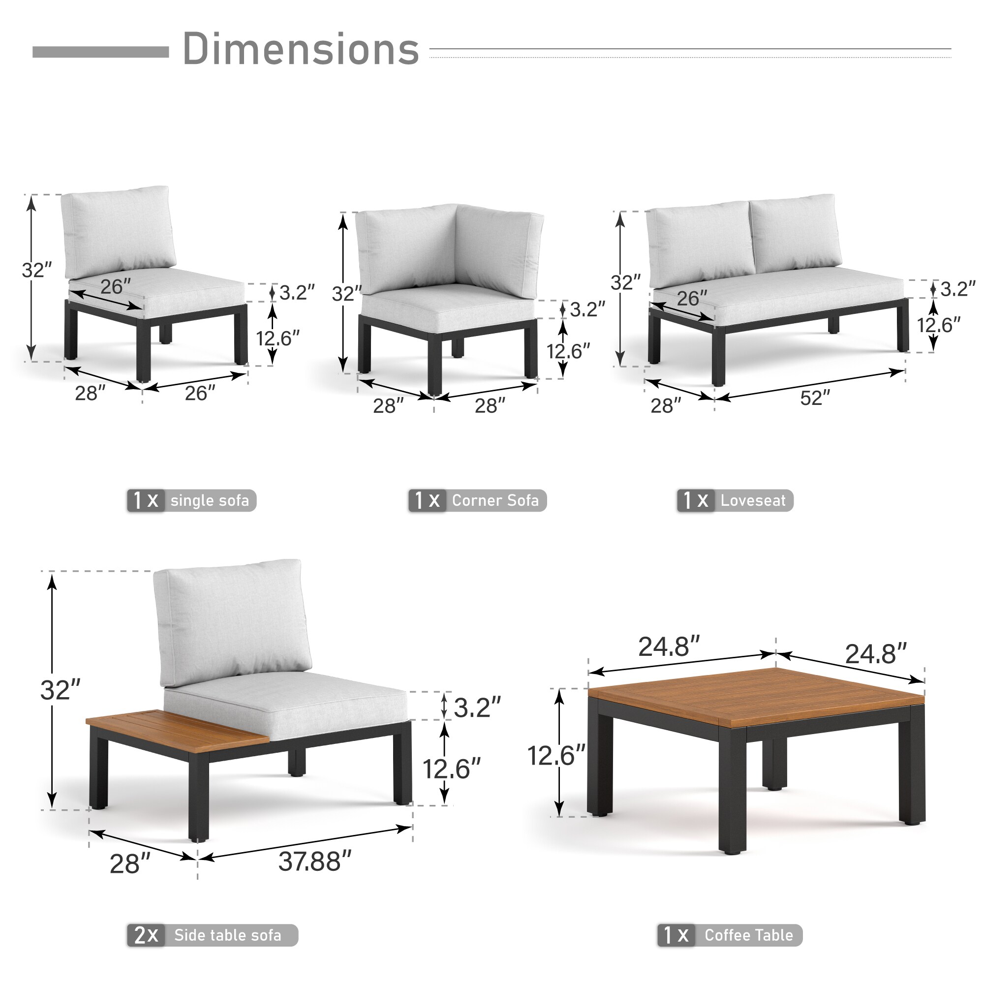 Sunshine Valley CS5-05 Patio-Conversation-Sets - View #2