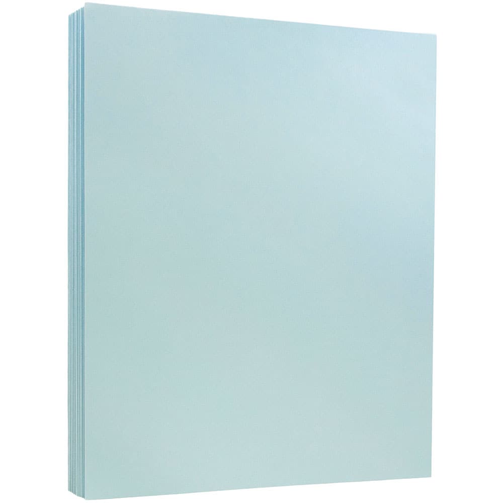 Jam Paper Vellum Bristol Index Cardstock, 8.5 x 11, 110lb Blue, 50/Pack