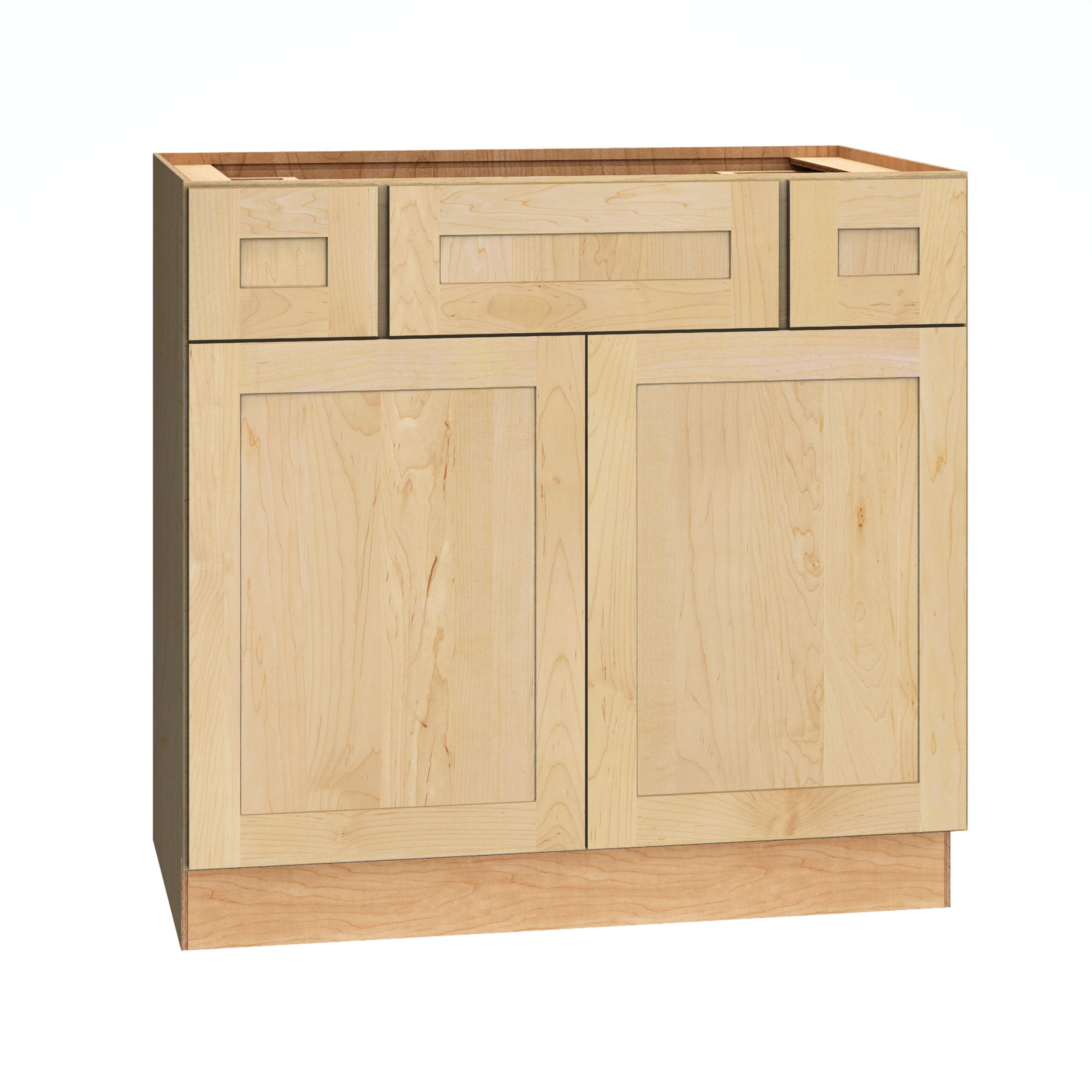 Diamond Express 62J-2VSD363421 Jamestown 36-in Natural Light Brown Bathroom Vanity Base Cabinet without Top
