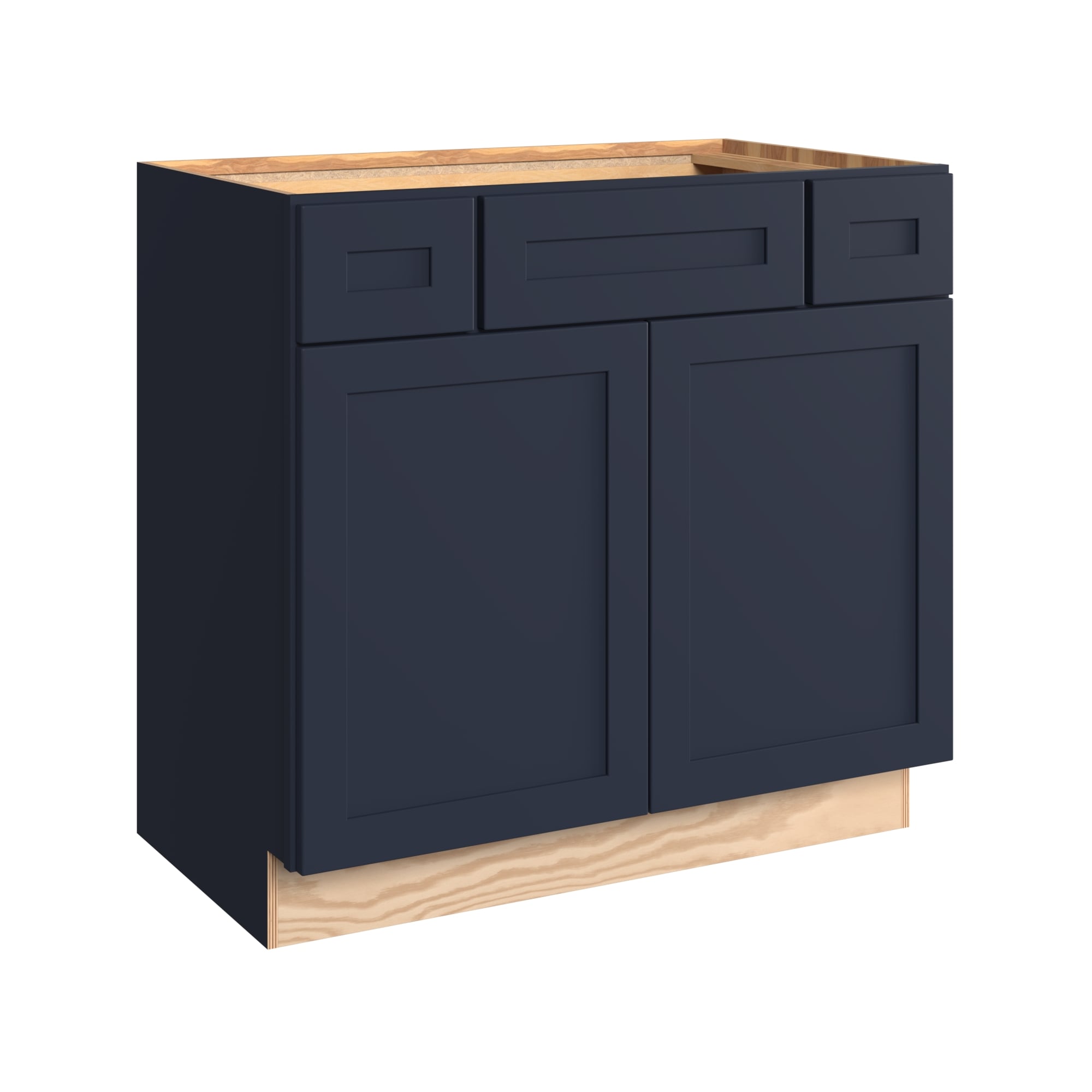 KraftMaid Momentum VSB362134.2G77 Deveron 36-in Midnight Bathroom Vanity Base Cabinet without Top