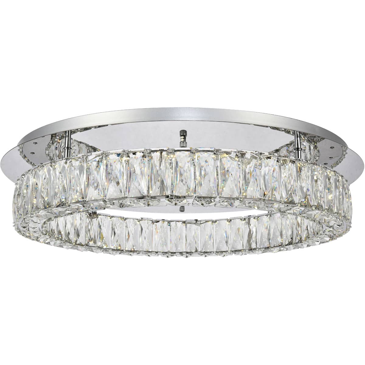 Elegant Lighting 1160888 3503F26C Monroe LED 26 inch Chrome Flush Mount Ceiling Light