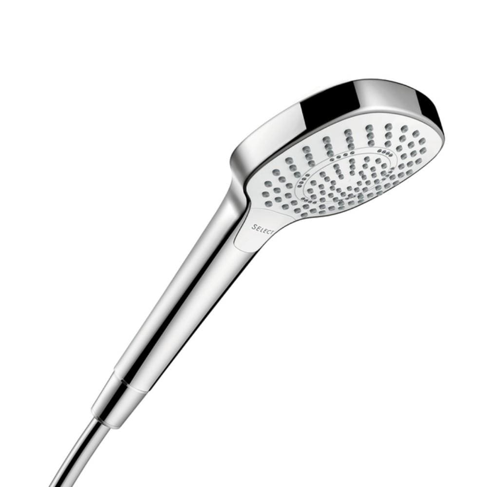 Hansgrohe 04723400 Croma 3.0 -Spray Chrome/White Polygon Handheld Rain Shower Head 1.8 GPM