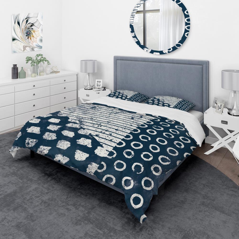 Designart 3 Piece Blue King Duvet Cover Set In The Bedding Sets Department At