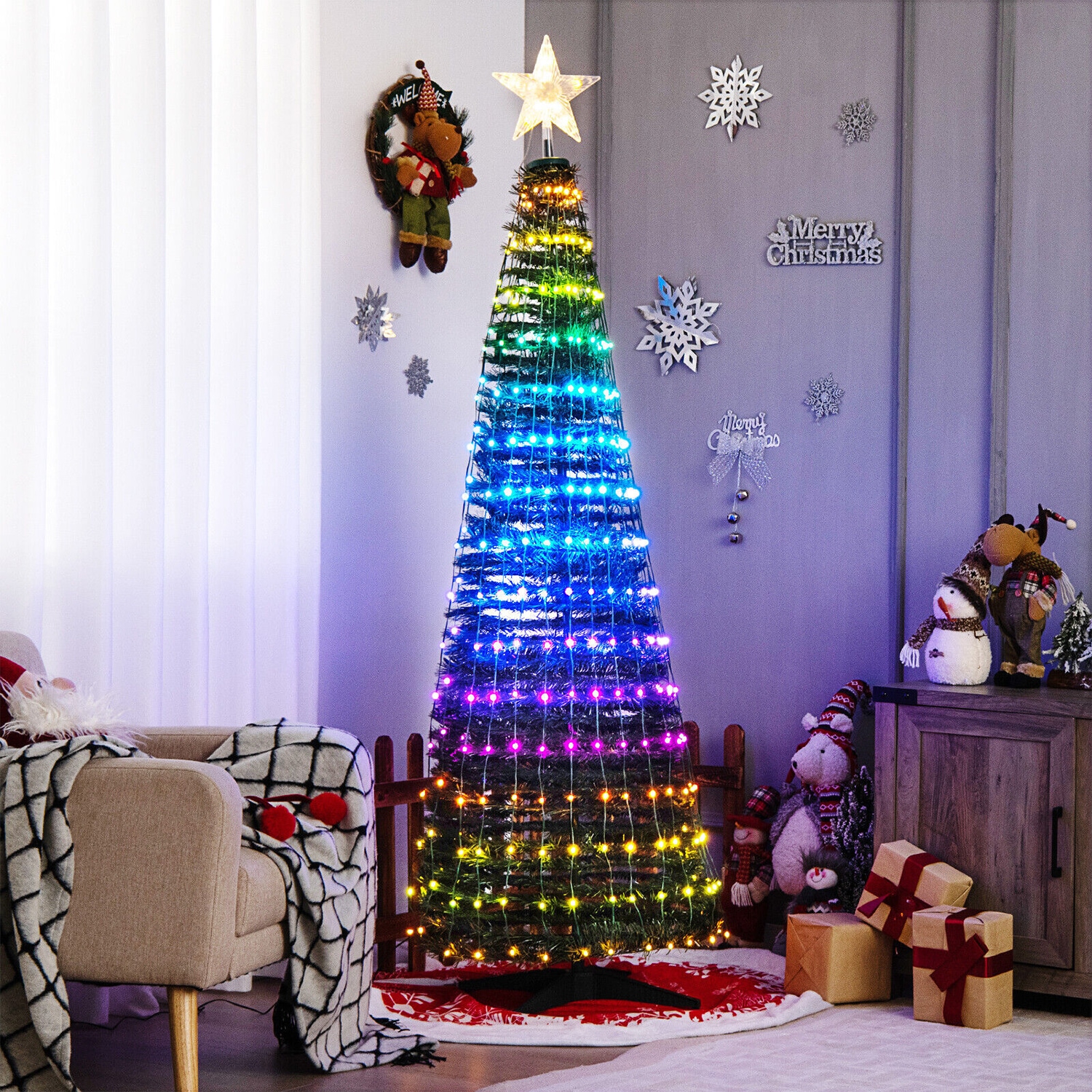 WELLFOR HYJ24154US-GN Artificial-Christmas-Trees - View #7