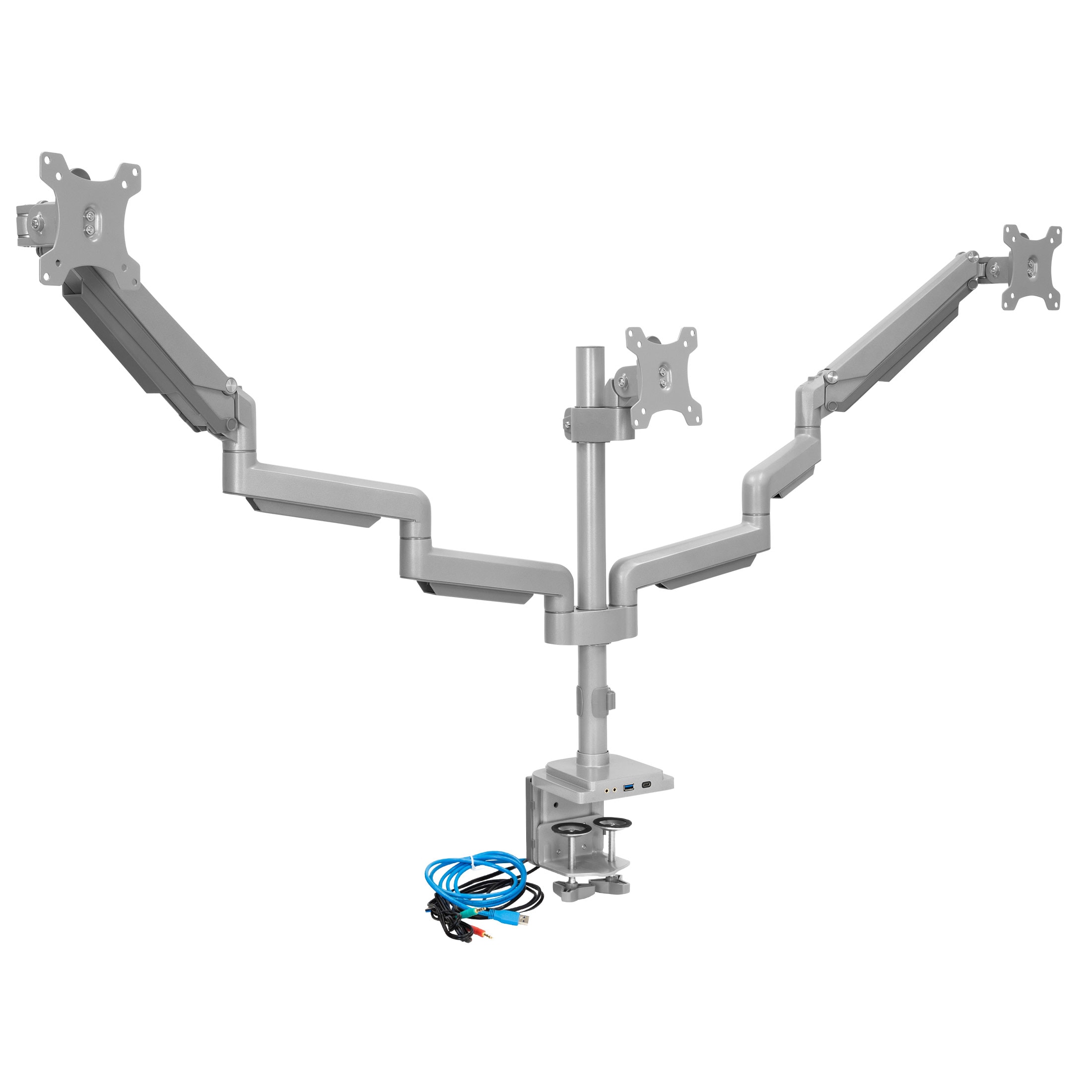 MI-2753 Triple Monitor Desk Mount w/ USB