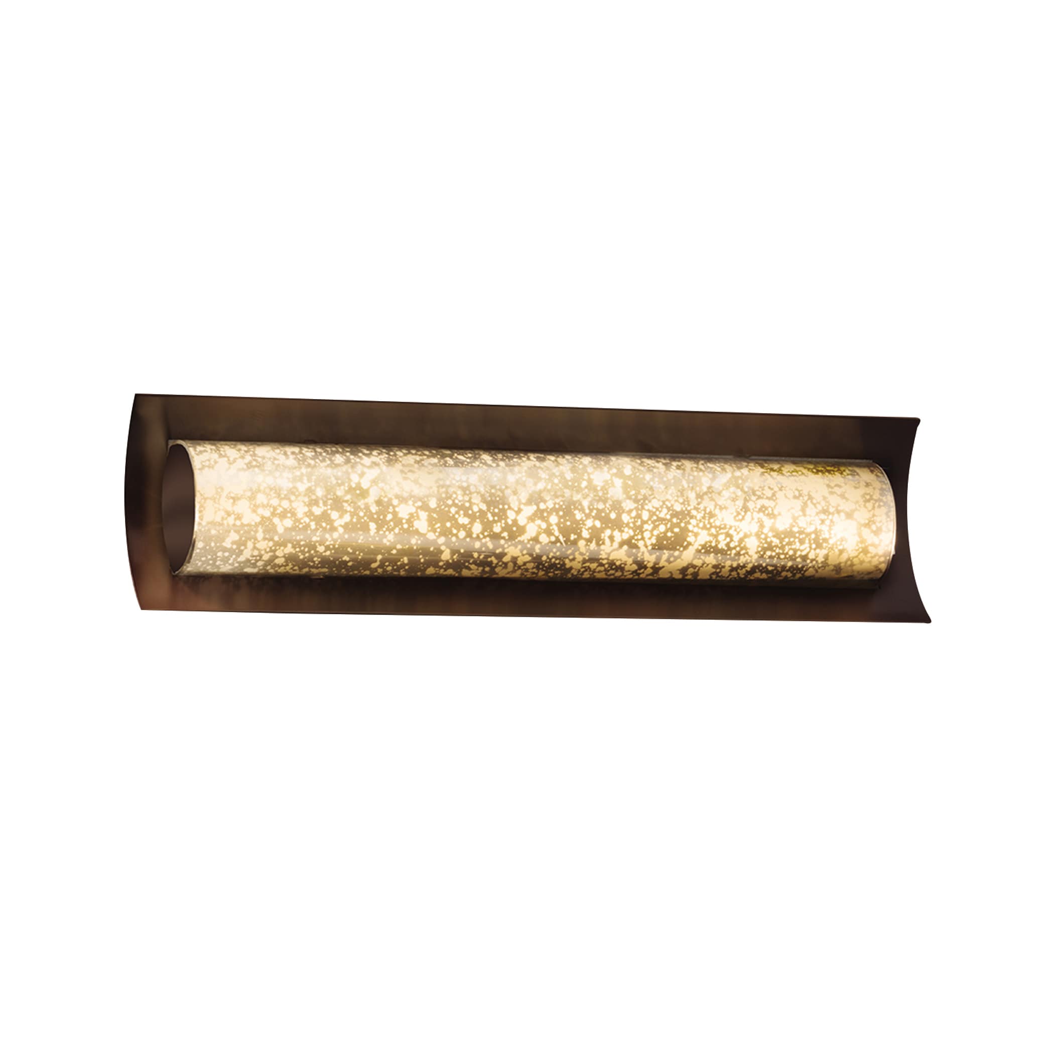 Justice Design Group FSN-8631-MROR-DBRZ Fusion 21.5-in 1-Light Dark Bronze LED Glam Vanity Light