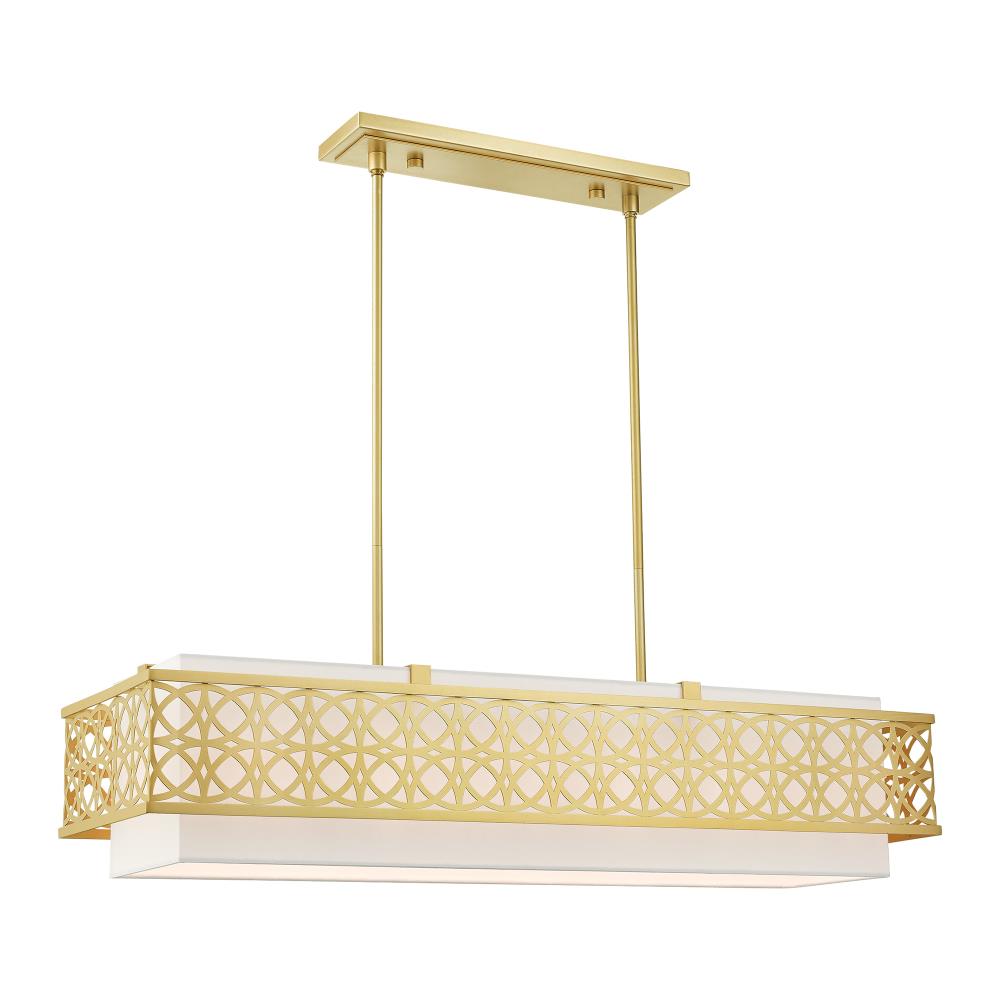 Livex Lighting 49868-33 Calinda 6 -Light Matte Gold Transitional For Use in Bathrooms, Bedrooms, Dining Rooms, Foyers, Kitchens, Living Rooms Chandelier