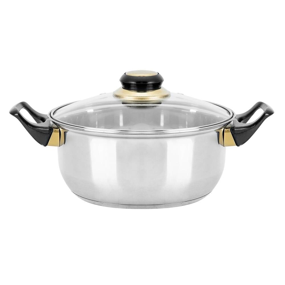 Alpine Cuisine Stainless Steel Dutch Oven with Lid & Easy Cool