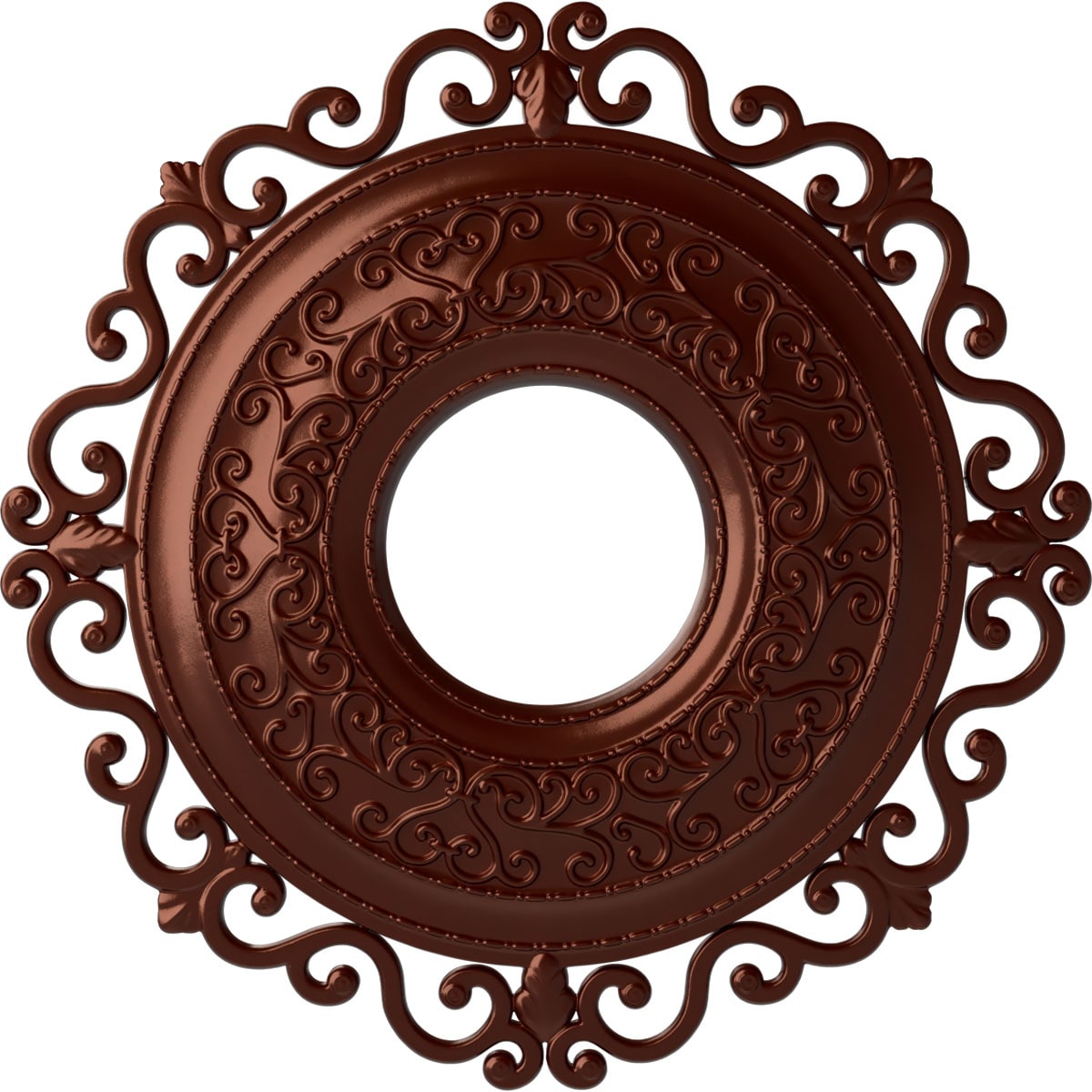 Ekena Millwork CM22ORACS Orrington 22-in W x 22-in L Painted Antique Copper Polyurethane Whole Ceiling Medallion