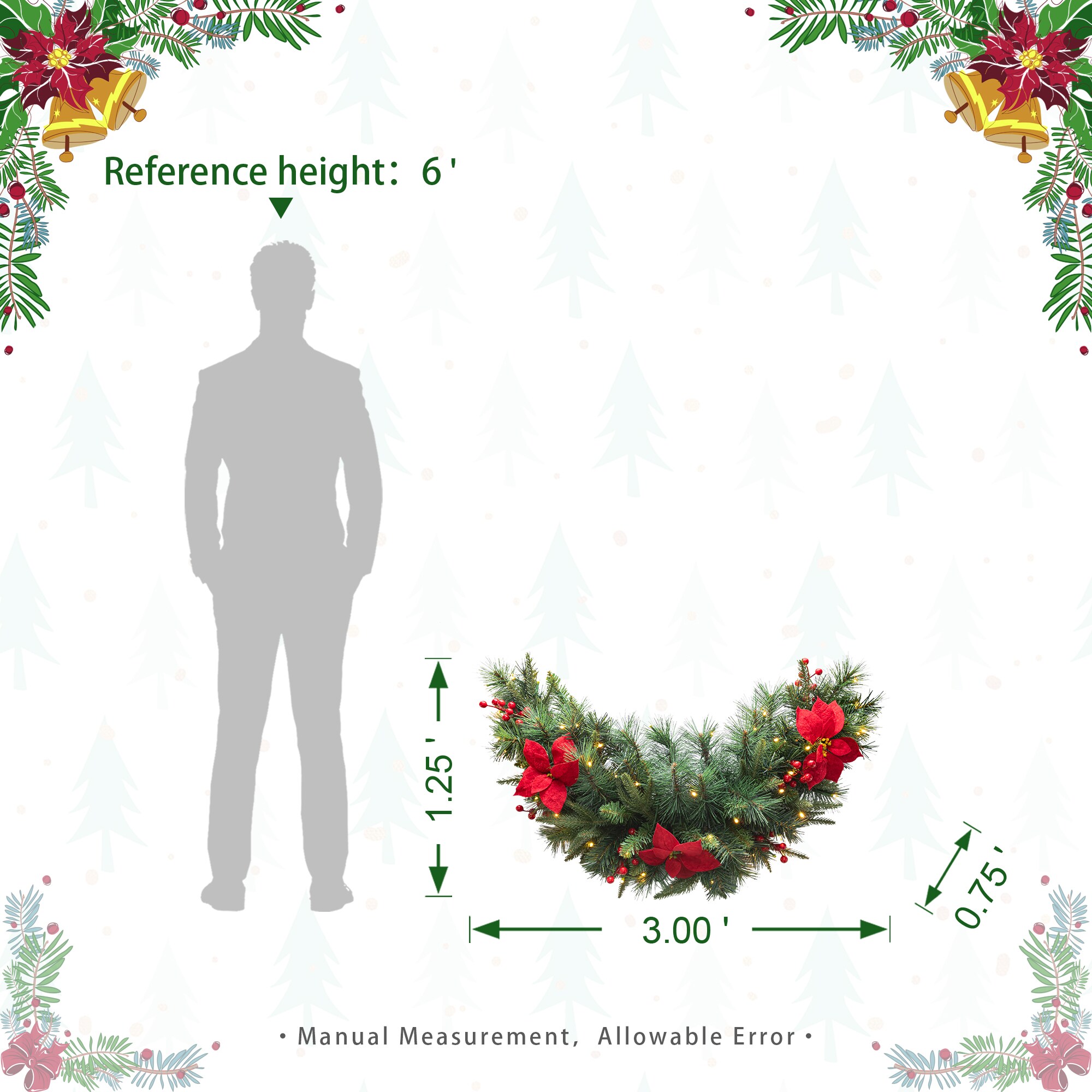 Glitzhome 2016000029 Artificial-Christmas-Garland - View #7