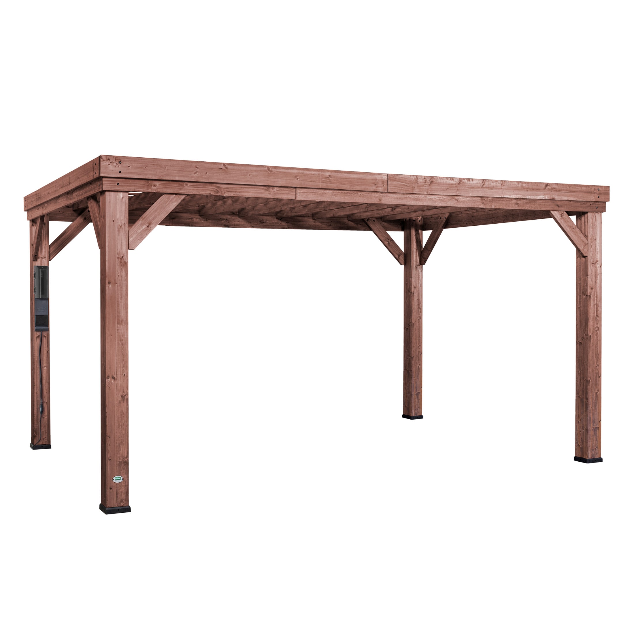 Brockton 14' x 10' Cedar Wood Pergola with PowerPort