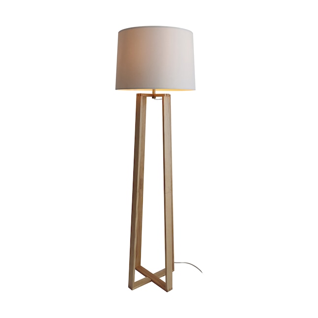 Natural Shaded Floor Lamp, Tower Floor Lamp Glass Replacement Shades Uk
