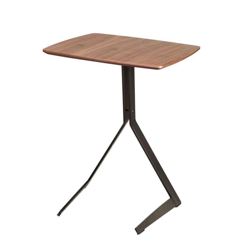 Glitzhome 1002202757 Side Table 17.32-in W x 23.22-in H Walnut Color Wood Modern End Table Assembly Required