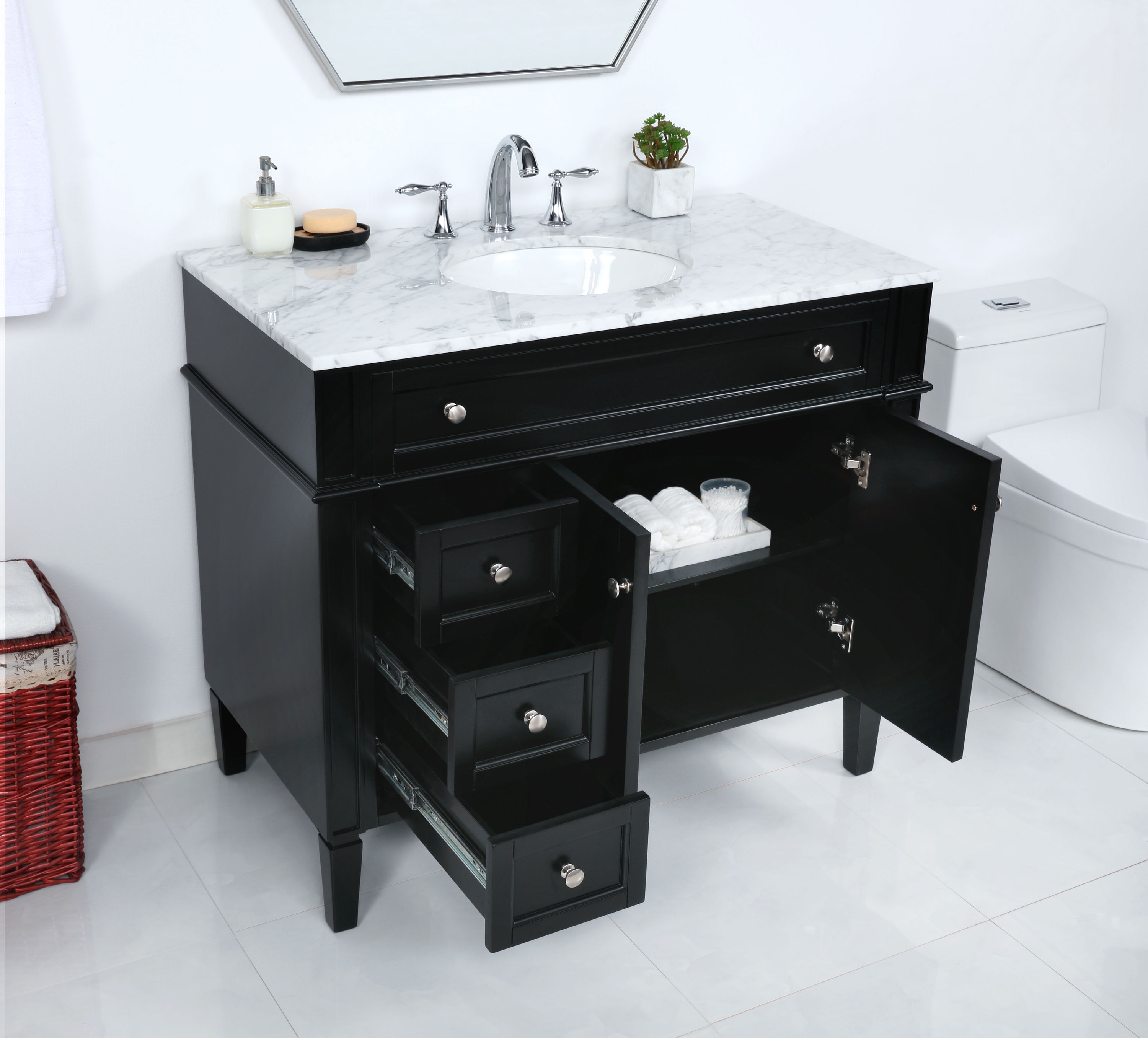 Elegant Decor HF37620BK Bath-Vanity-Combo - View #3