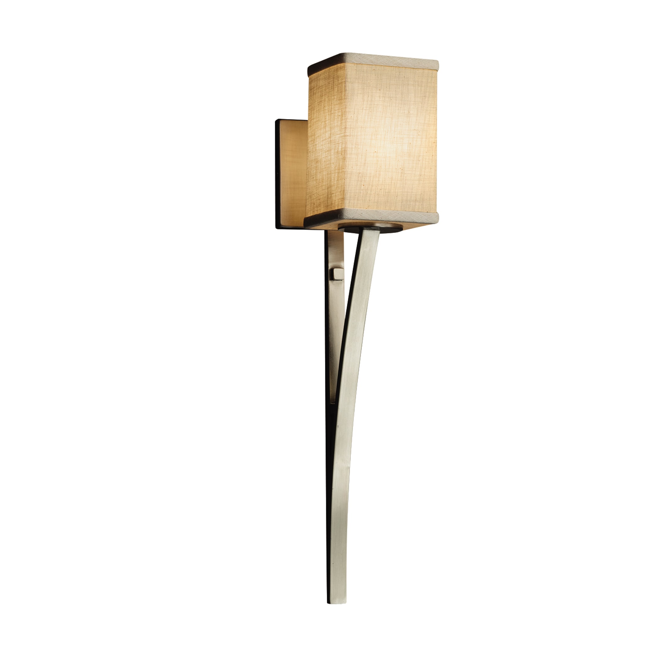 Justice Design Group FAB-8791-15-CR-NC-LD Textile 4.5-in W 1-Light Brushed Nickel Transitional LED Wall Sconce
