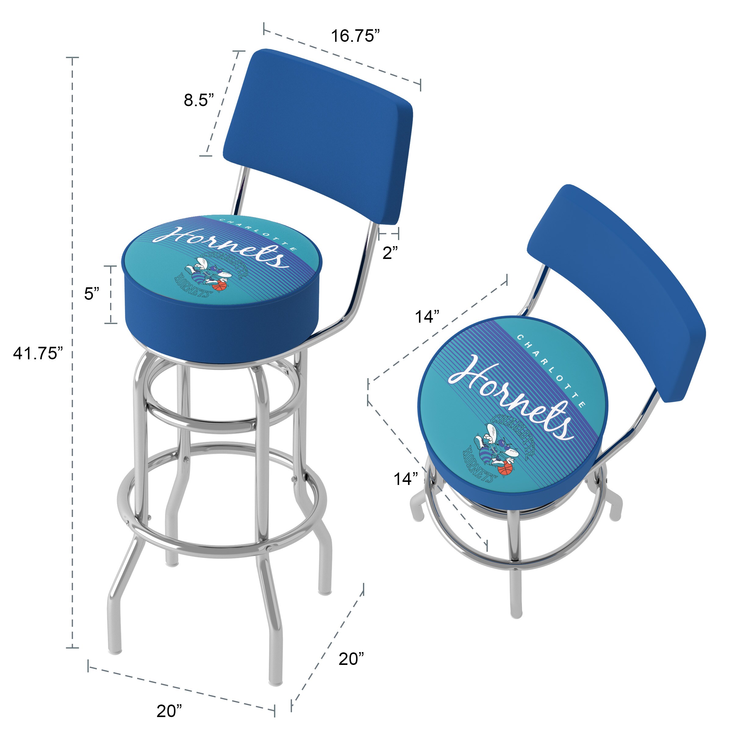 Trademark Gameroom NBA1100HC-CH-TWN stools - View #6