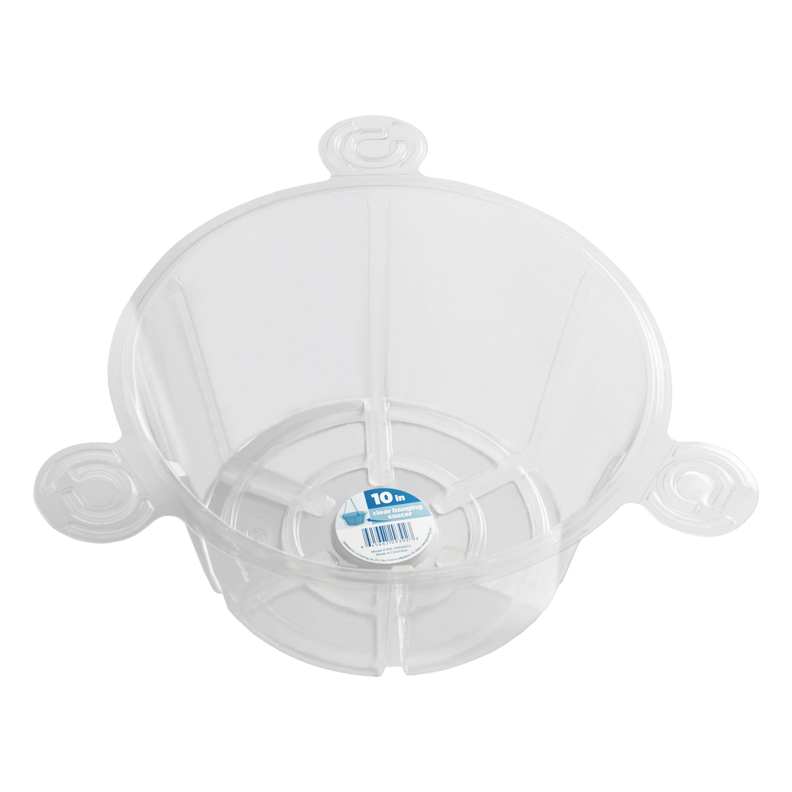 Crescent Garden 10.51-Inches Clear Plastic Plant Saucer