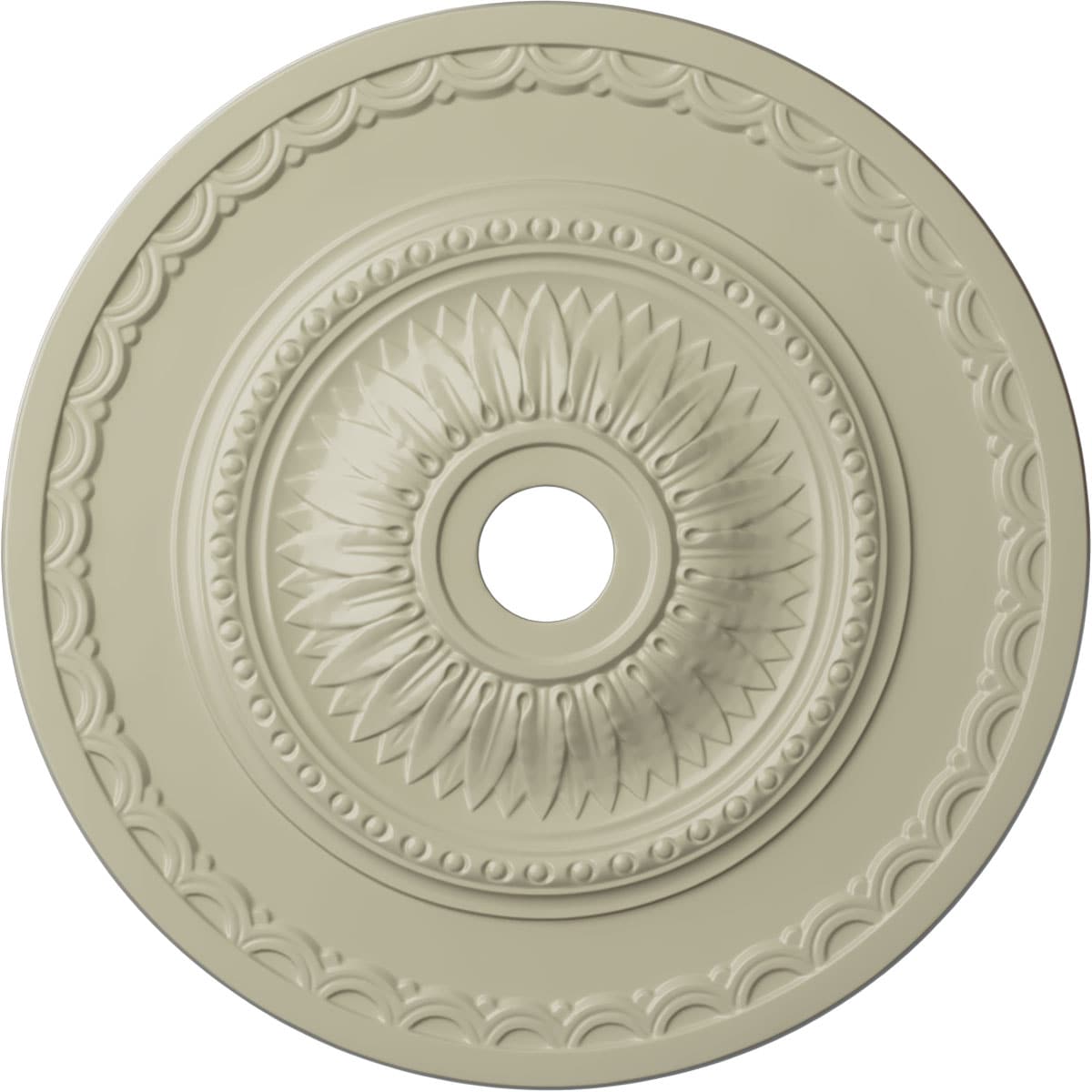 Ekena Millwork CM29SFCYF Sunflower 29.5-in W x 29.5-in L Painted Clear Yellow Polyurethane Whole Ceiling Medallion
