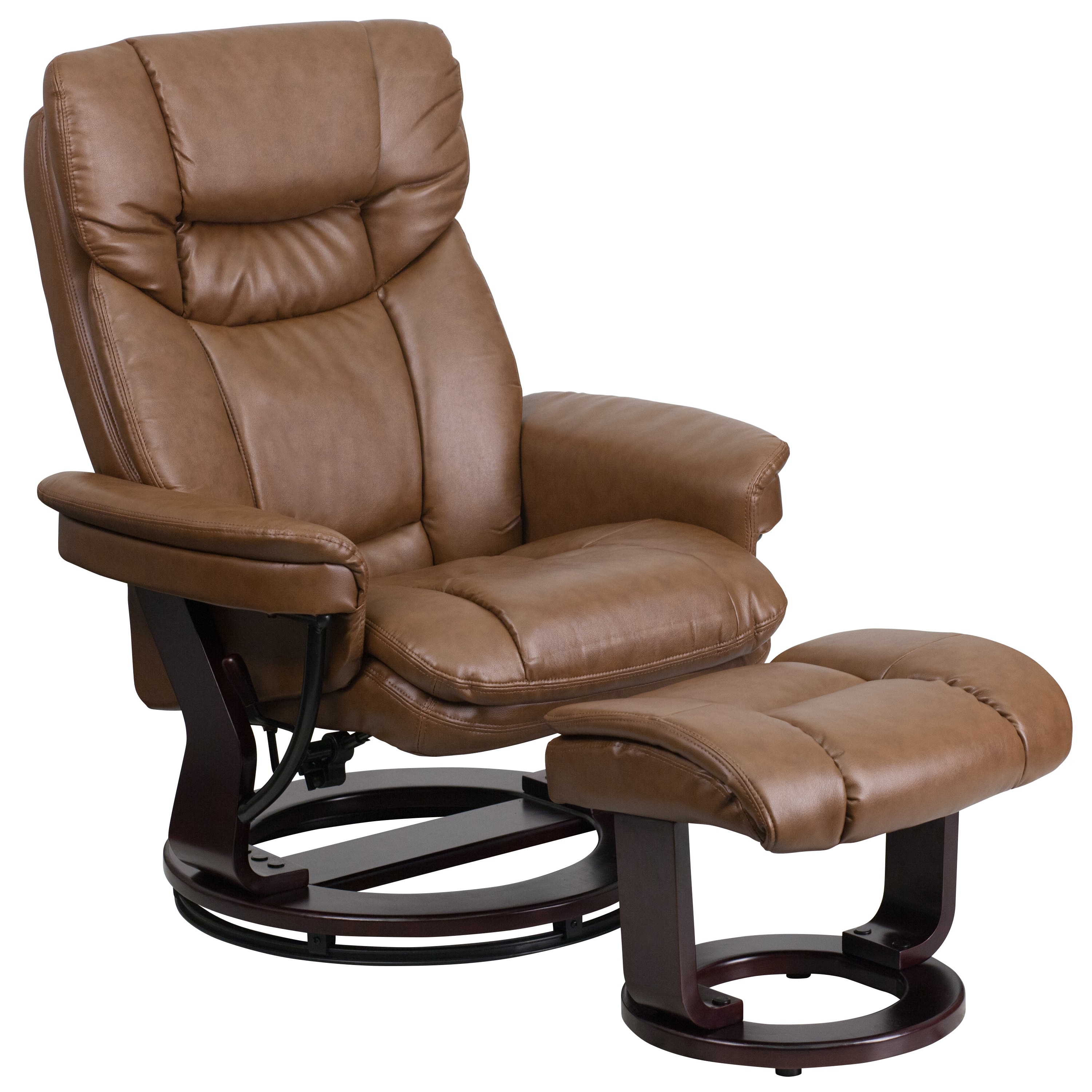 Flash Furniture 847254015691 Palomino Faux leather Upholstered Swivel Recliner with Ottoman Set