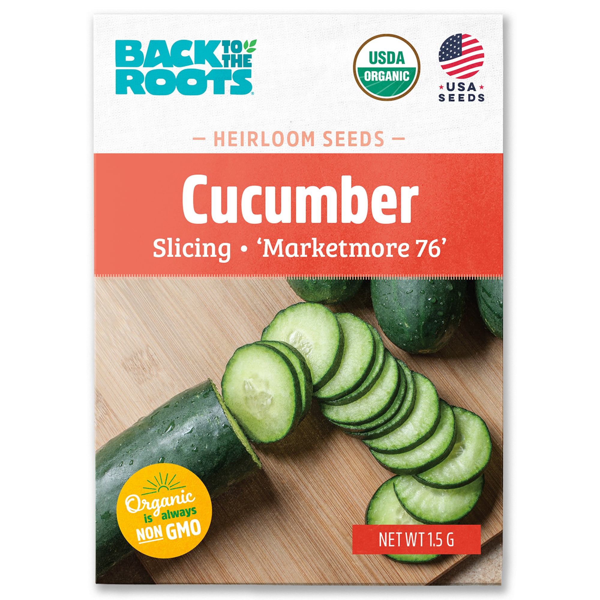Organic Marketmore cucumber Seeds 1 Pack(s)