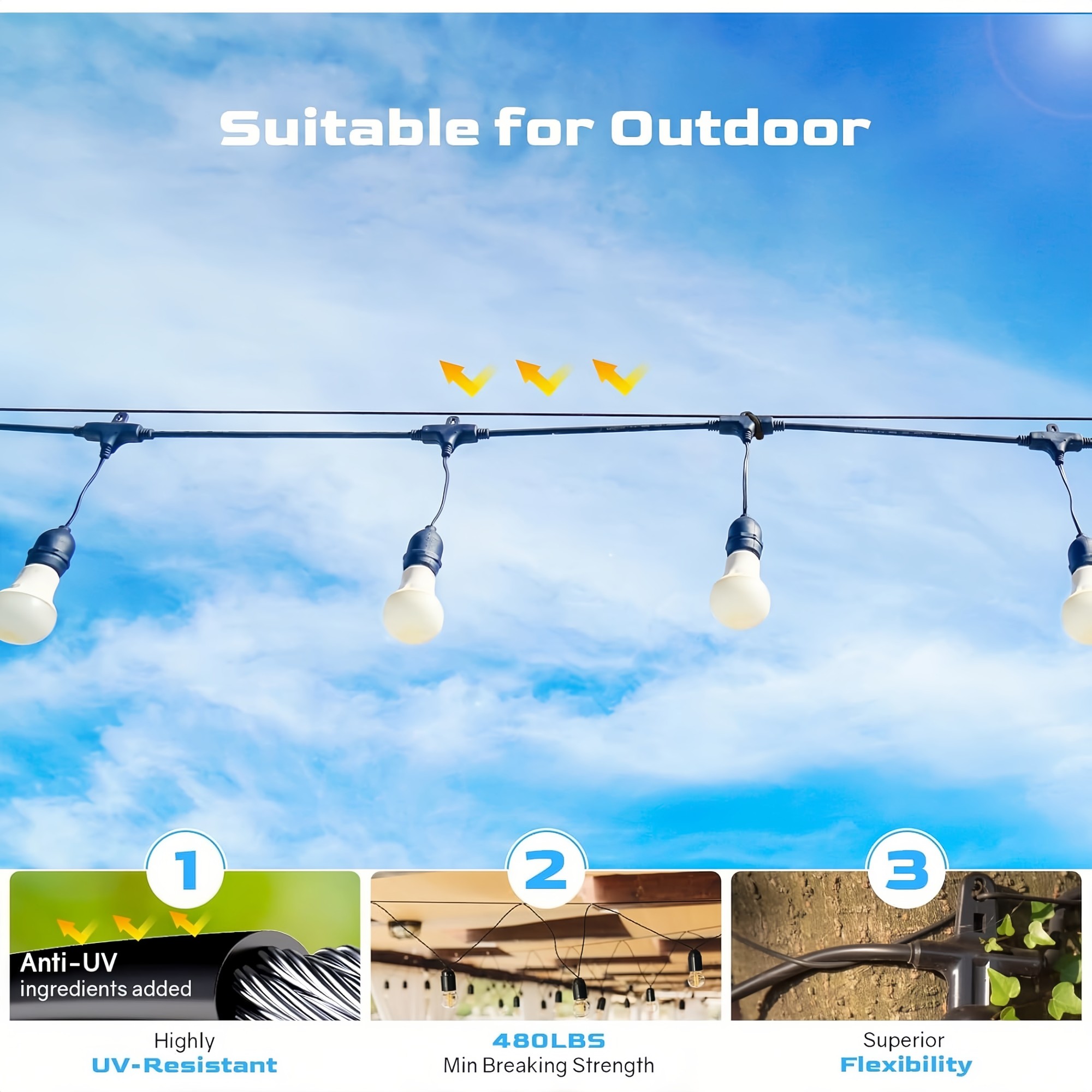 Numhew NHWILL4270 Patio-String-Lights - View #6