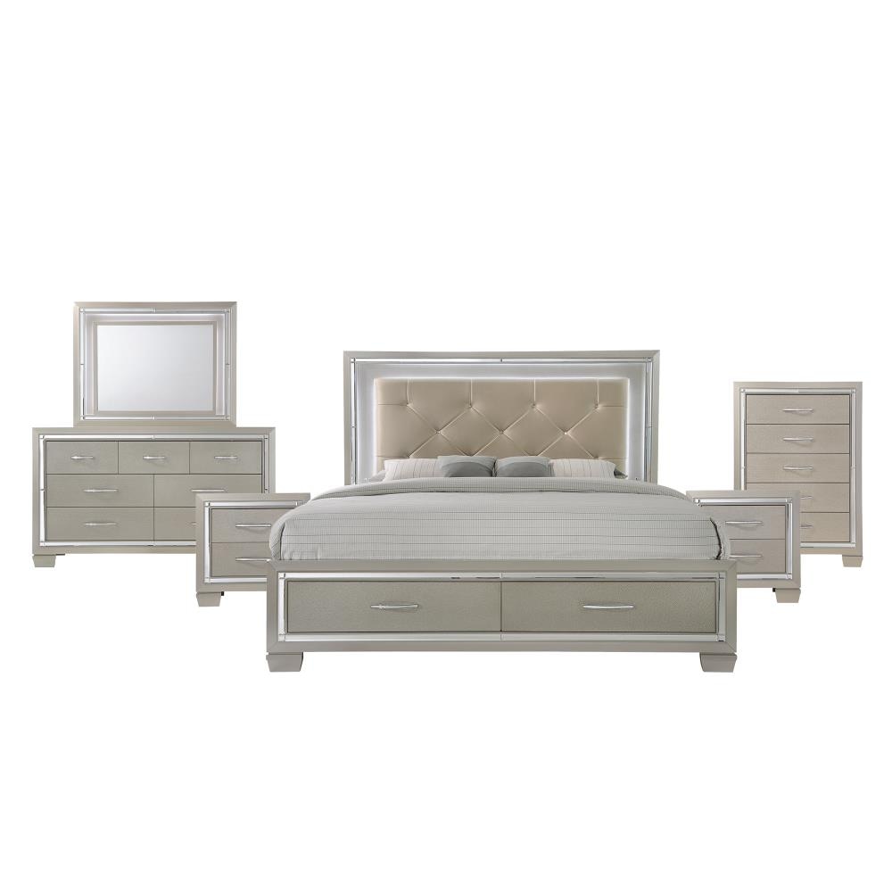Picket House Furnishings LT1506QB Glamour Champagne Queen Bedroom Set