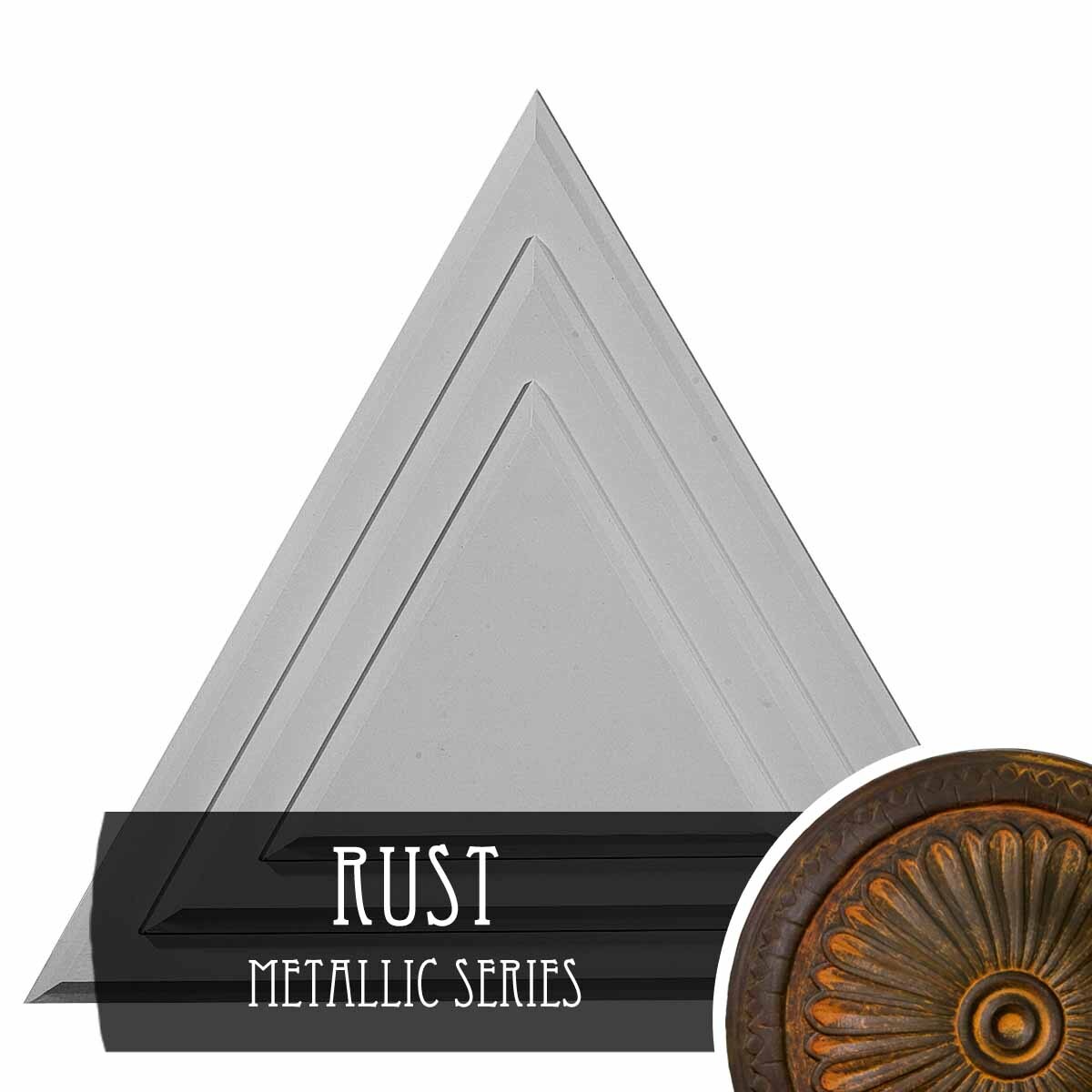 Ekena Millwork CM19TGRUS Triangle 19-in W x 16.625-in L Rust Polyurethane Ceiling Medallion