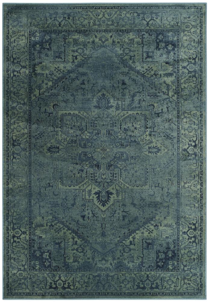 Safavieh VTG114-2220-4 Vintage Homaz 4 x 6 (ft) Loomed Synthetic Turquoise Rectangular Indoor Distressed/Overdyed Vintage Area rug