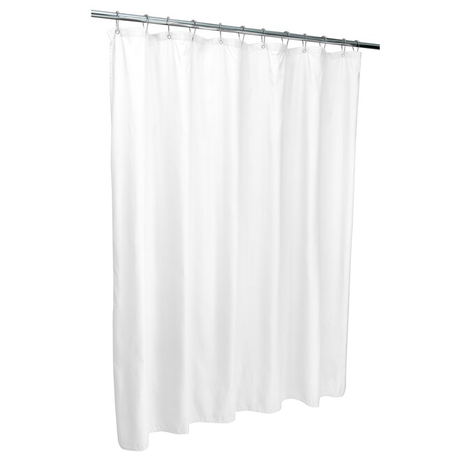Polyester White Solid Shower Curtain, 72 X 70 Shower Curtain