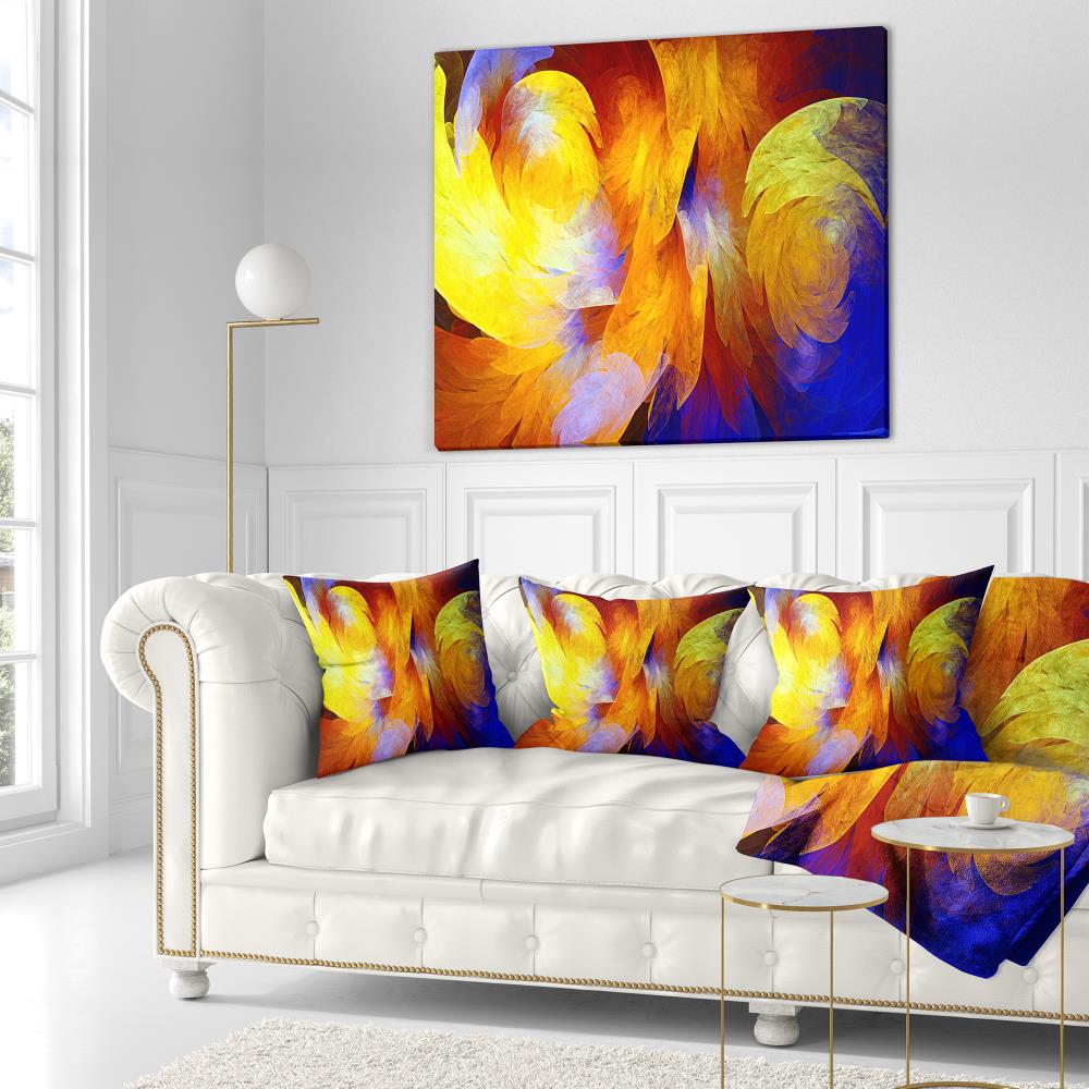 Designart CU15803-16-16 16-in x 16-in Yellow Indoor Decorative Pillow