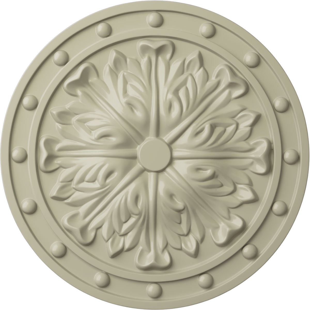 Ekena Millwork CM20FOCYF Foster Acanthus Leaf 20.5-in W x 20.5-in L Painted Clear Yellow Polyurethane Whole Ceiling Medallion