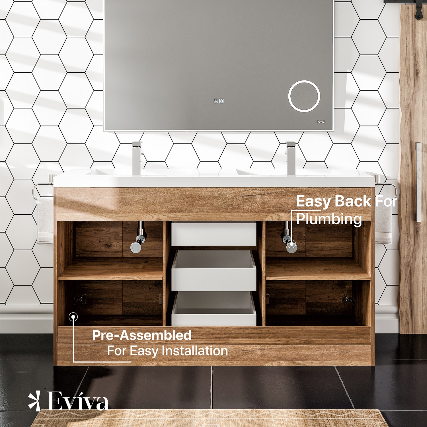 Eviva EVVN1500-8-60NOK Bath-Vanity-Combo - View #6