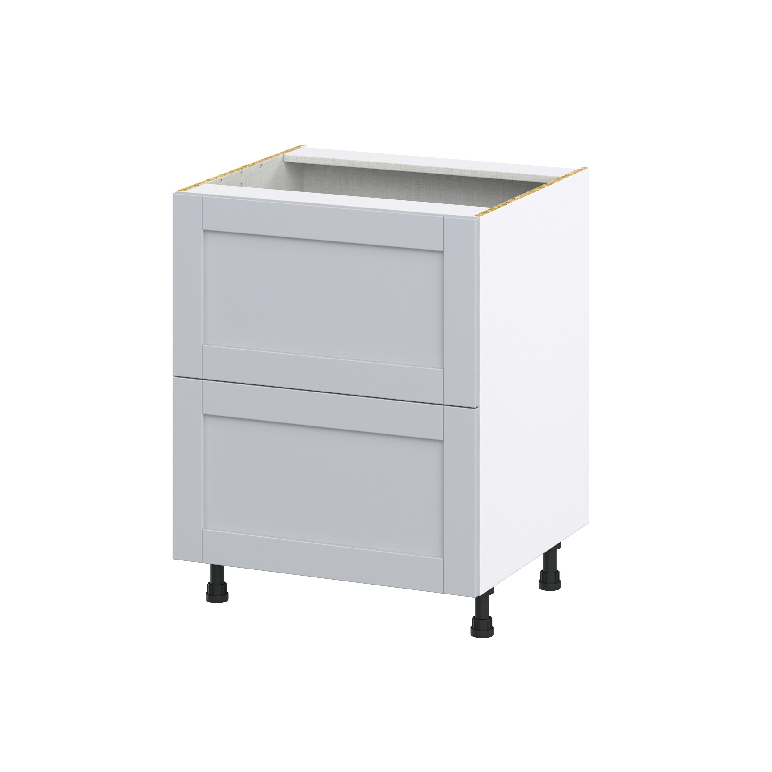 Hugo&Borg DSB2D27-CH Charlesberg 27-in W x 34.5-in H x 24-in D Light Gray 2 -Drawers Drawer Base Fully assembled Cabinet (Recessed Panel Shaker)