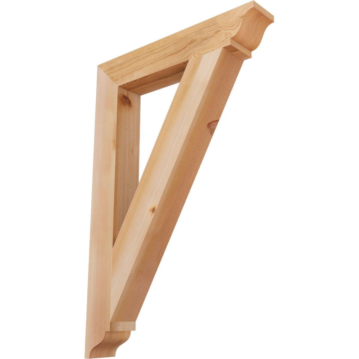 Ekena Millwork BKT04X24X36TRA01SWR Traditional traditional smooth 3-1/2-in x 24-in x 36-in Western red cedar Brown Wood Standard bracket