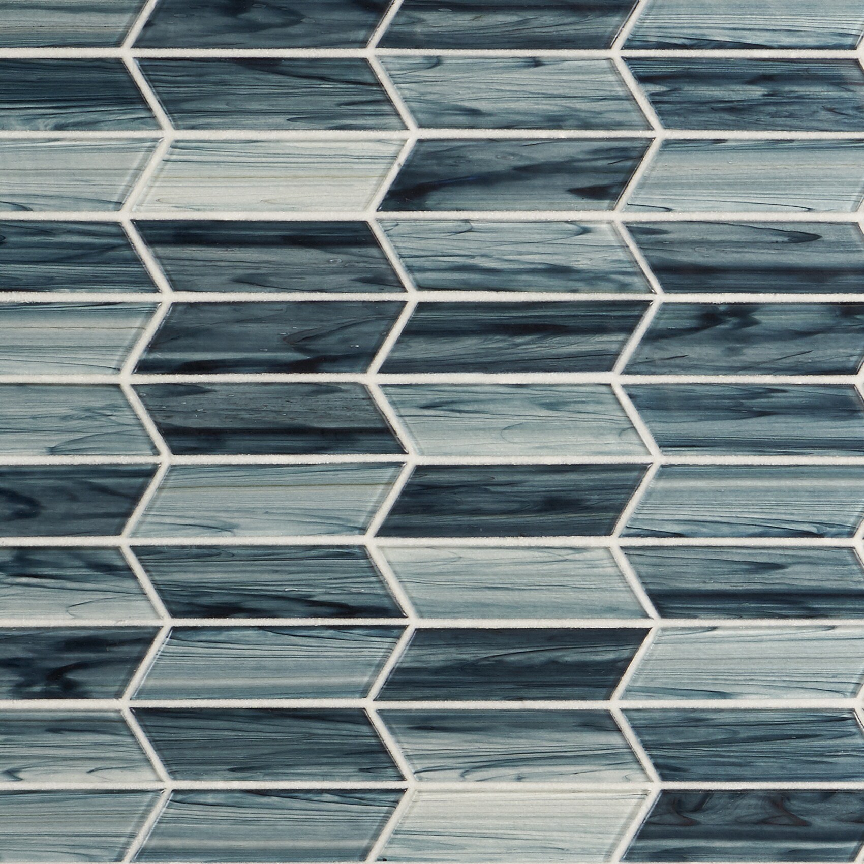 Artmore Tile EXT3RD105426 Rivulet Dusk 12-in x 12-in Polished Glass Patterned Linear Mosaic Wall Tile ( 0.96-sq ft Piece )