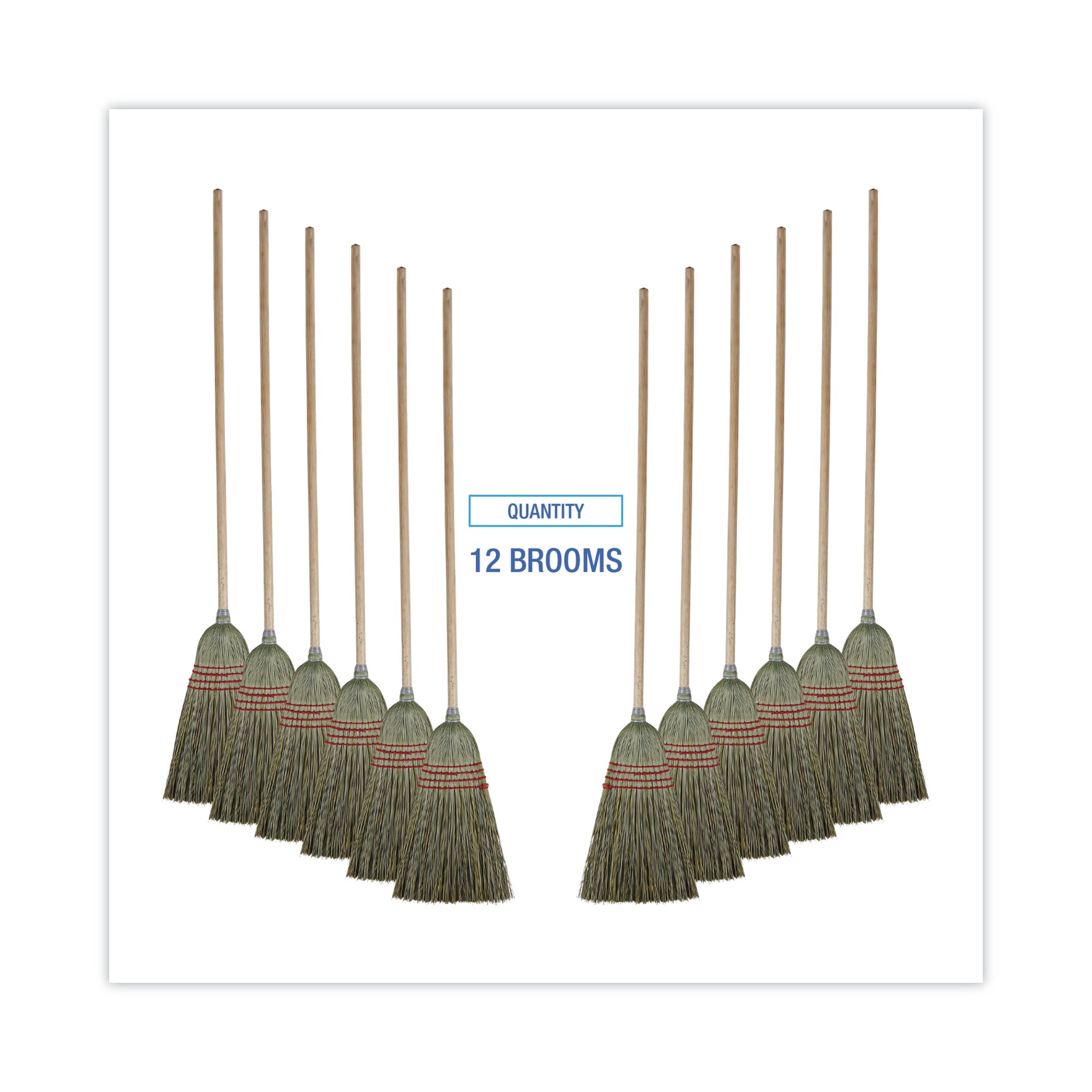 Boardwalk 12-in Poly Fiber Multi-surface Push To Center Upright Broom ...