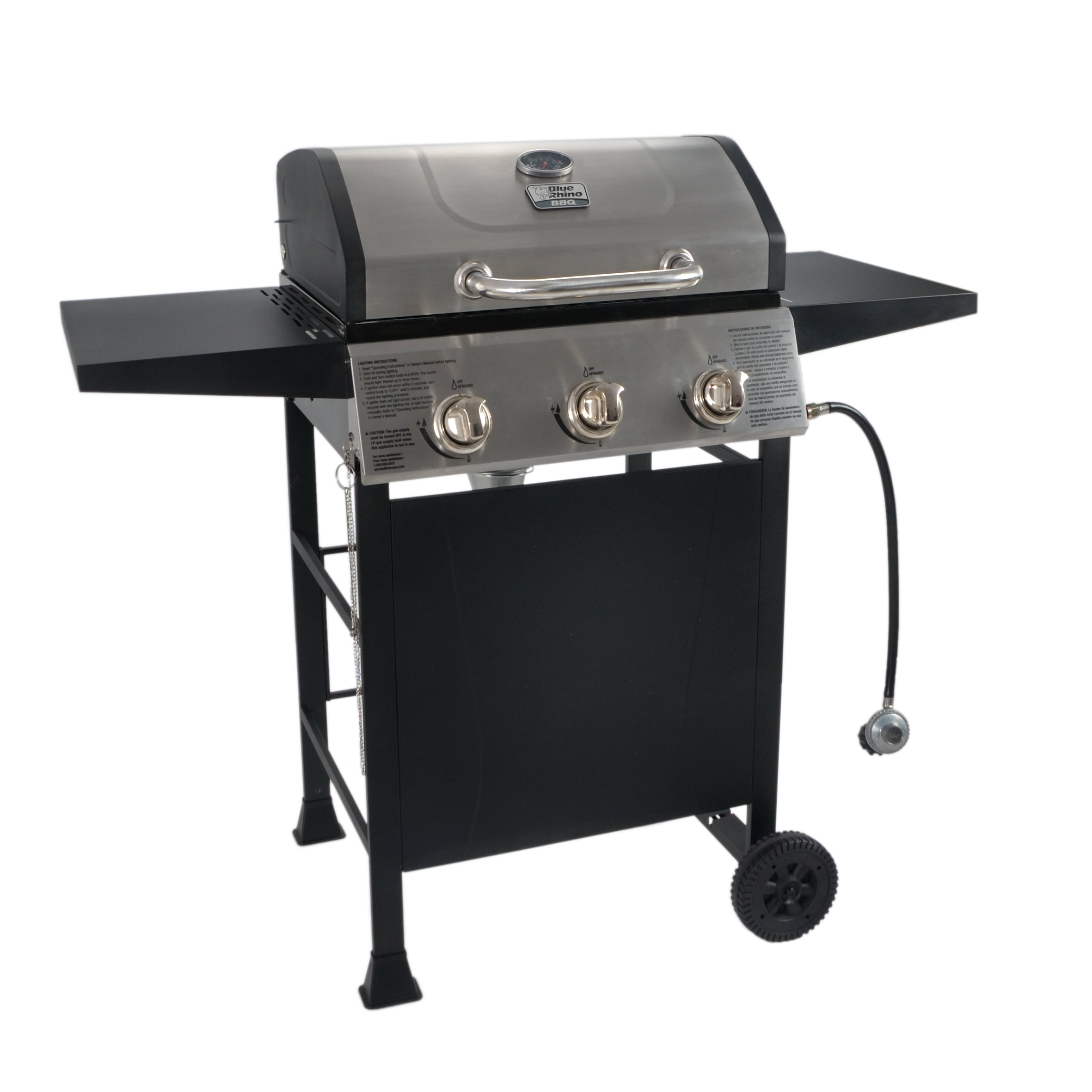  MASTER COOK Classic Liquid Propane Gas Grill, 3 Burner with  Folding Table : Patio, Lawn & Garden
