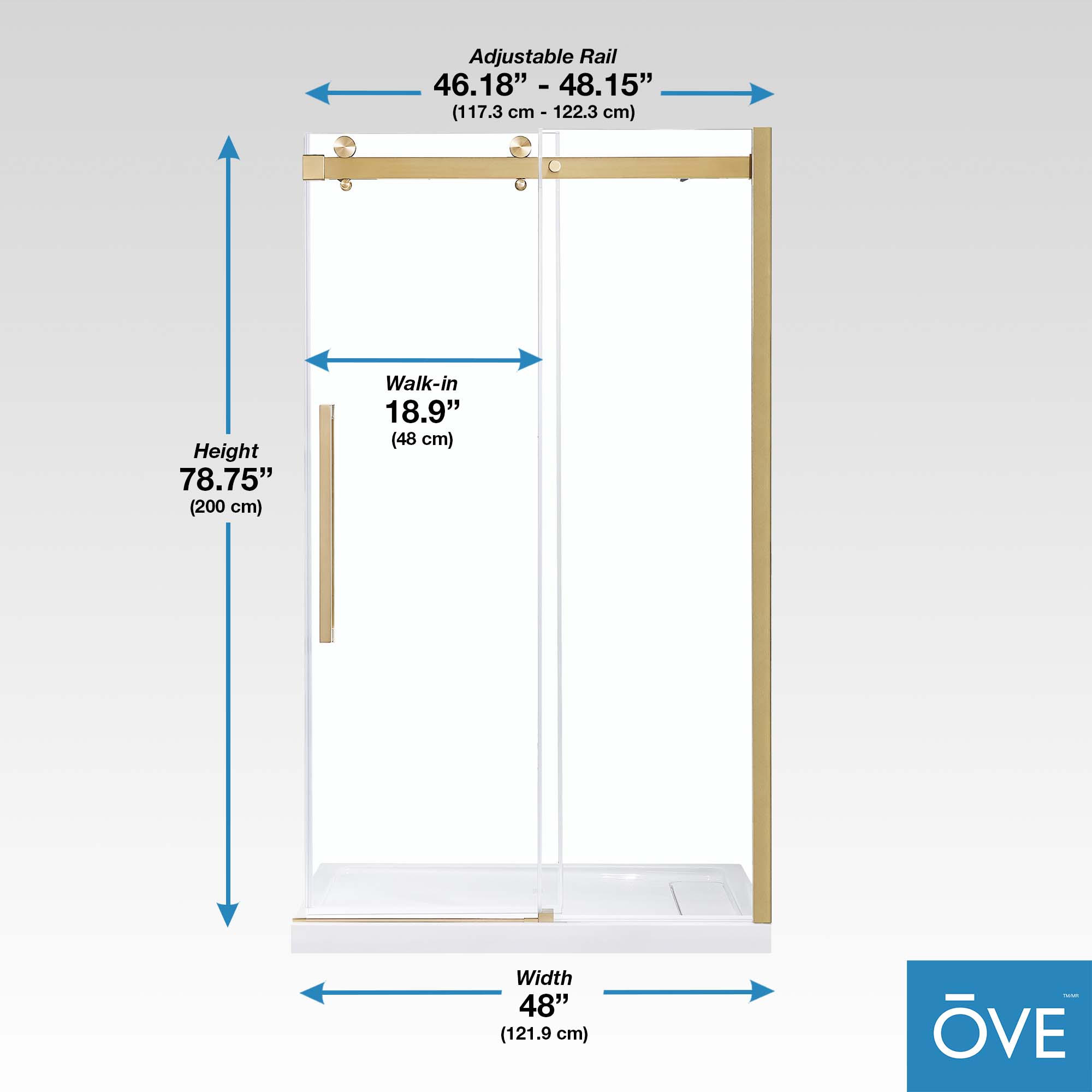 OVE Decors 15SGP-BELS48-GLD Shower-Doors - View #15